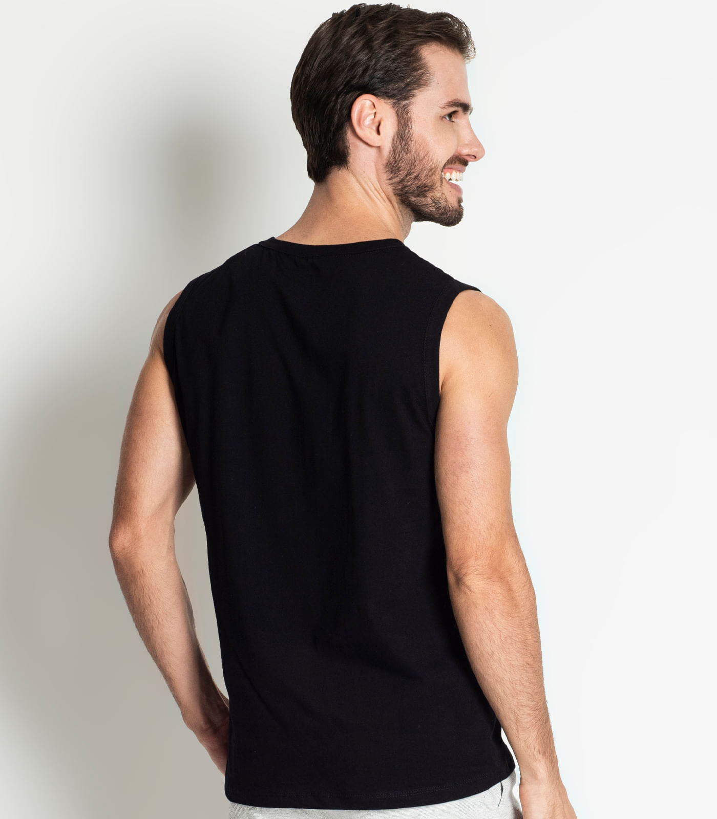 Regata Masculina Básica Rovitex Preto - Imagem 7