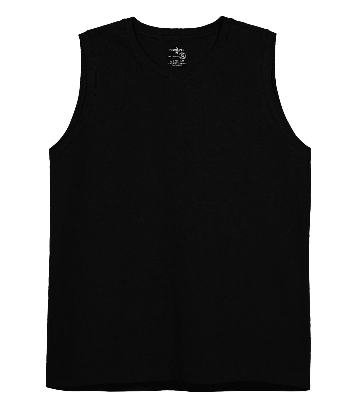 Regata Masculina Básica Rovitex Preto - Imagem 16