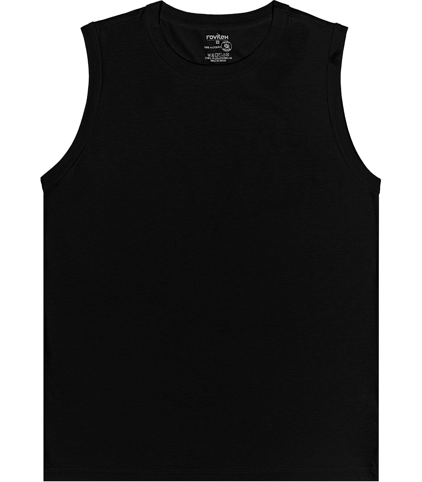 Regata Masculina Básica Rovitex Preto - Imagem 17