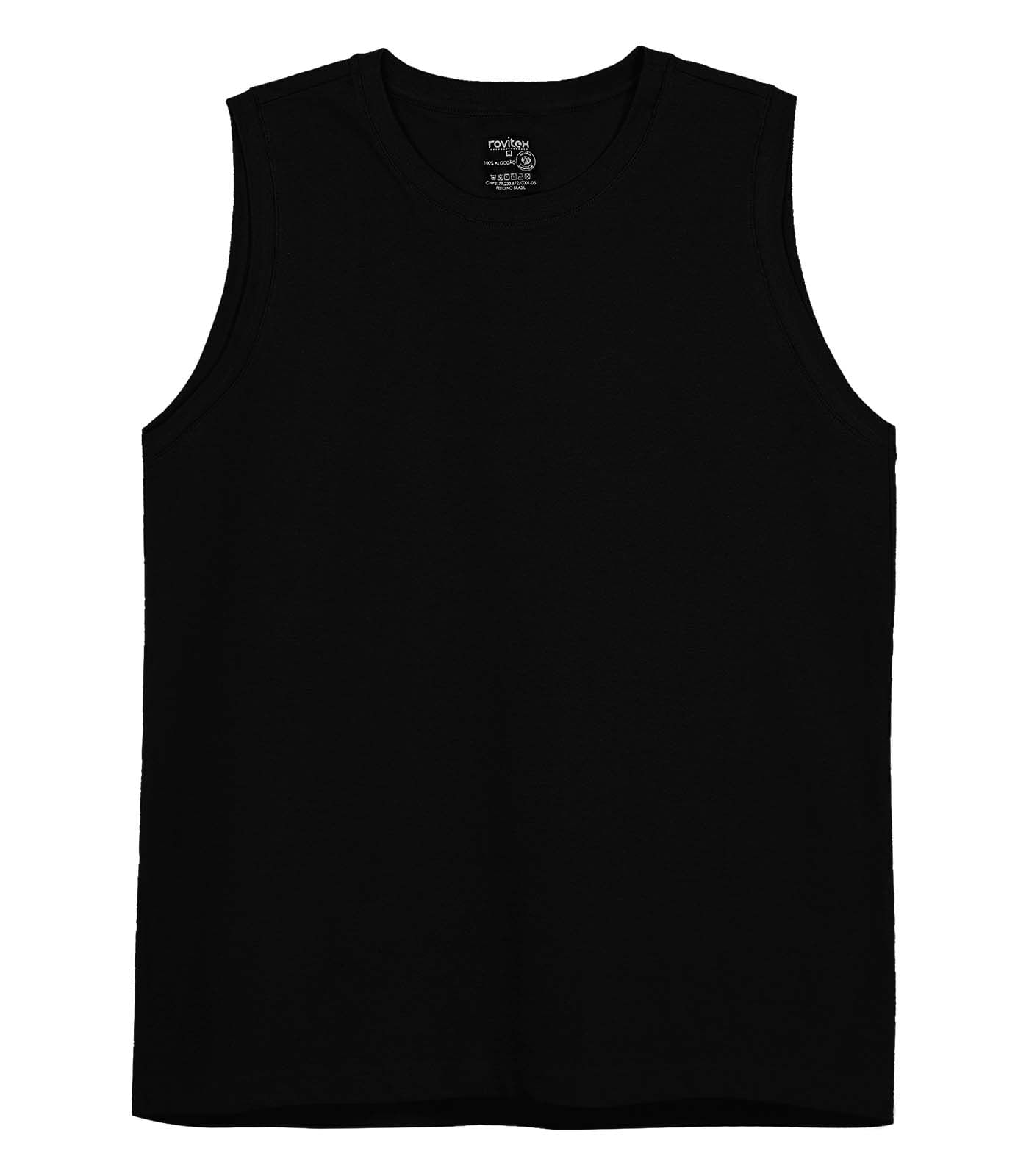 Regata Masculina Básica Rovitex Preto - Imagem 18