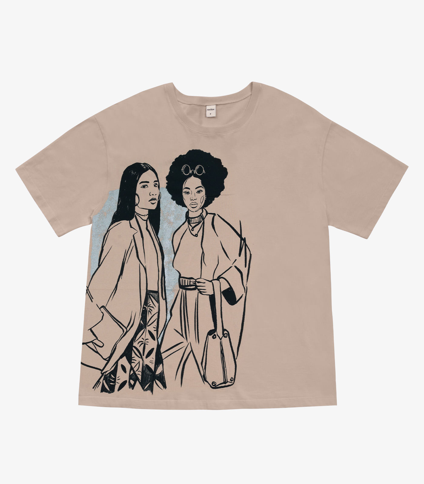 Blusa T- Shirt Feminina Rovitex Marrom - Imagem 5