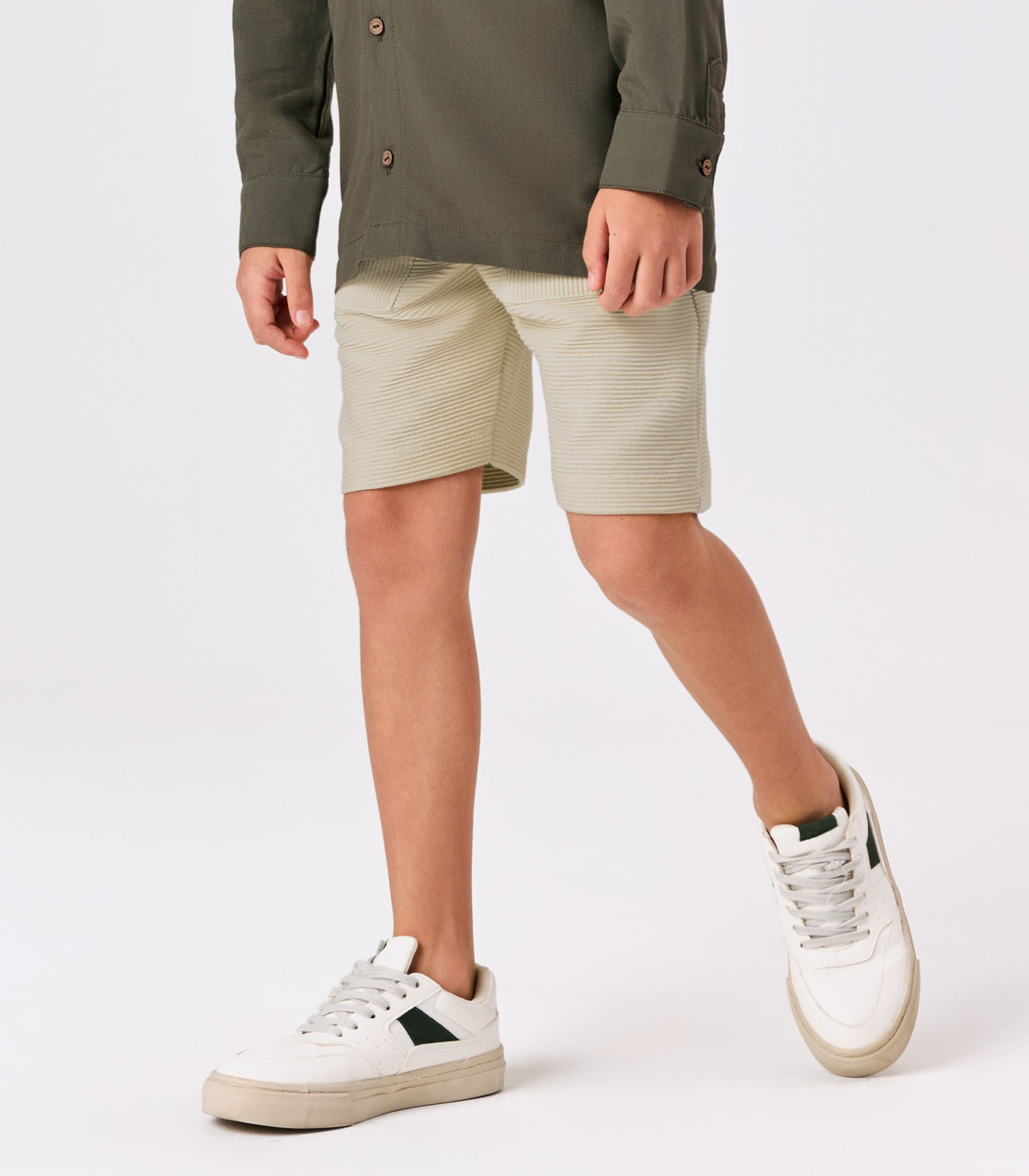 Bermuda Infantil Menino Gorgurinho Trick Nick Bege - Imagem 2