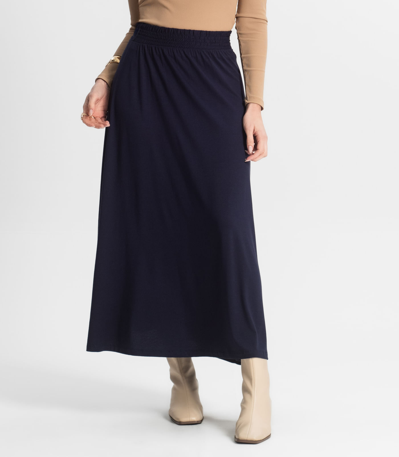 Saia Midi Feminina Select Azul - Imagem 2