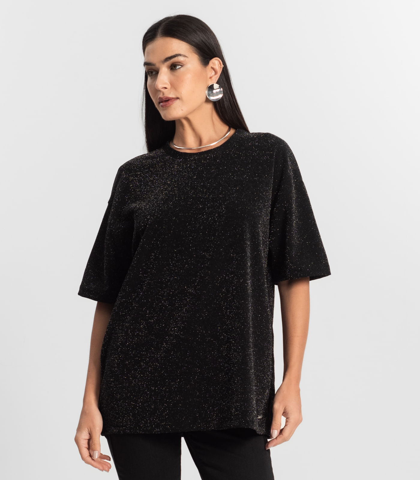 Blusa Feminina T-Shirt Over Rovitex Preto
