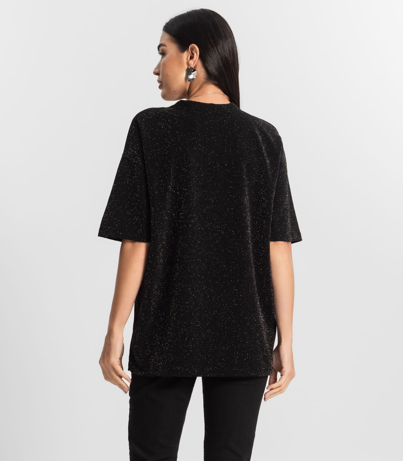 Blusa Feminina T-Shirt Over Rovitex Preto - Imagem 3