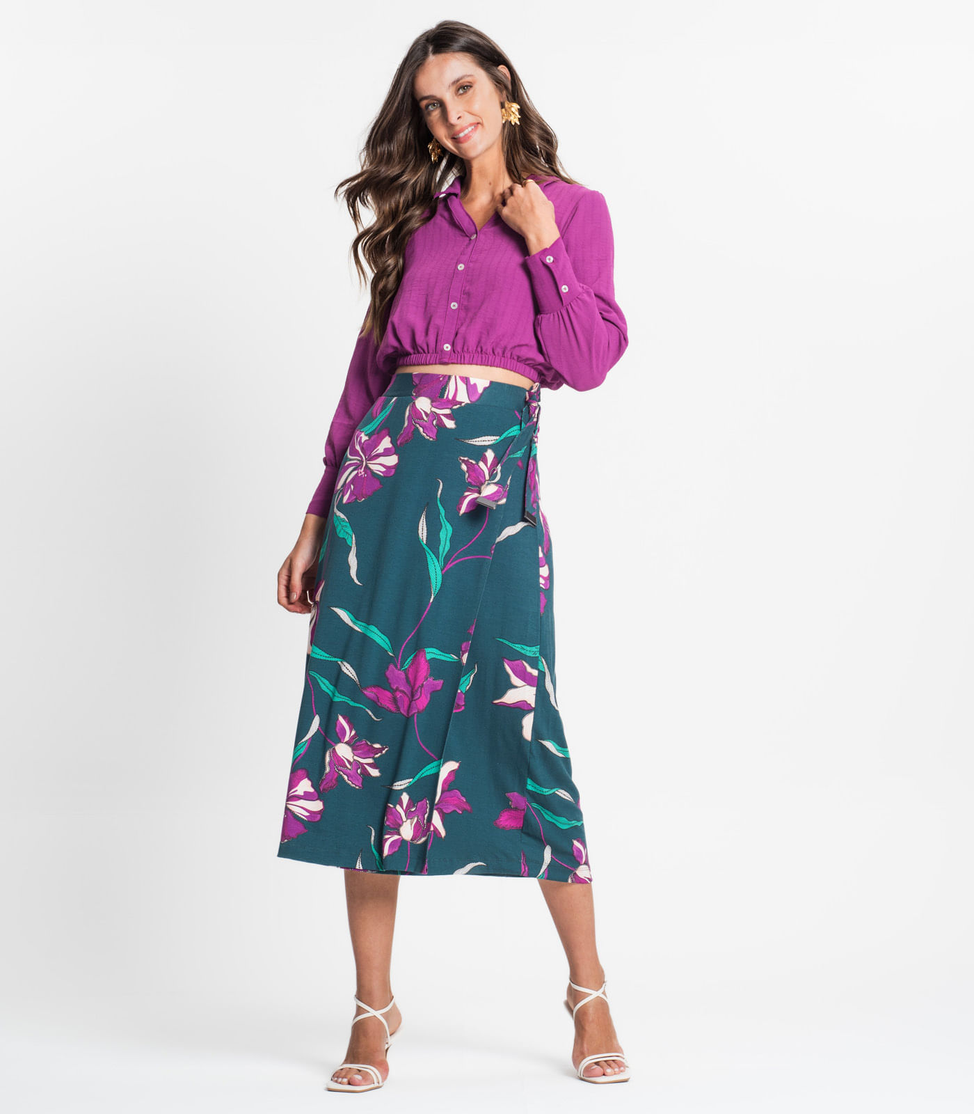 Camisa Feminina Manga Longa Rovitex Roxo - Imagem 4