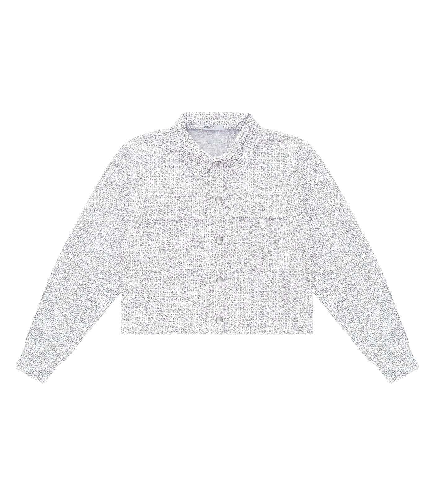 Casaco Feminino De Tweed Shine Endless Branco - Imagem 5