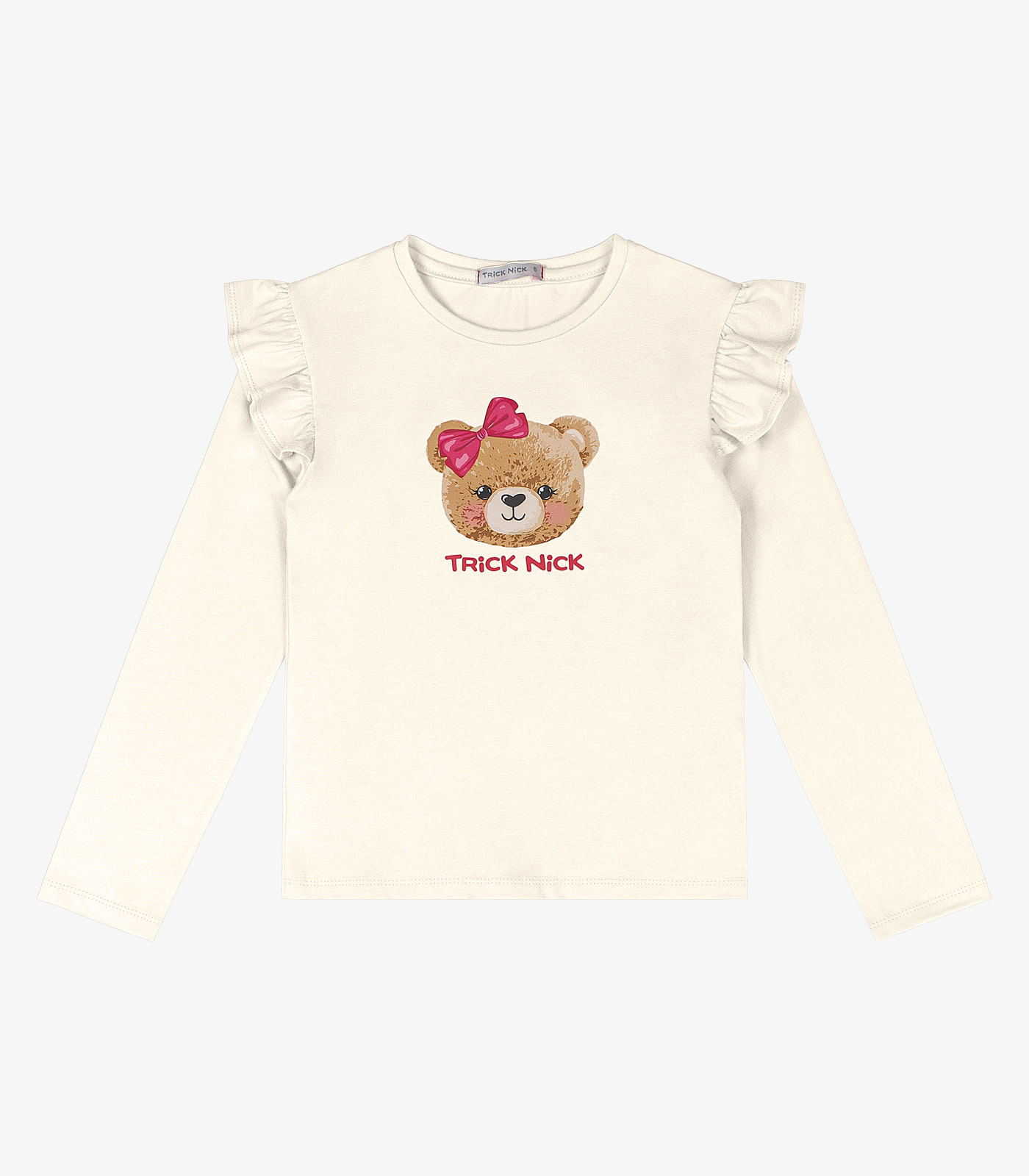 Blusa Infantil Manga Longa Trick Nick Bege