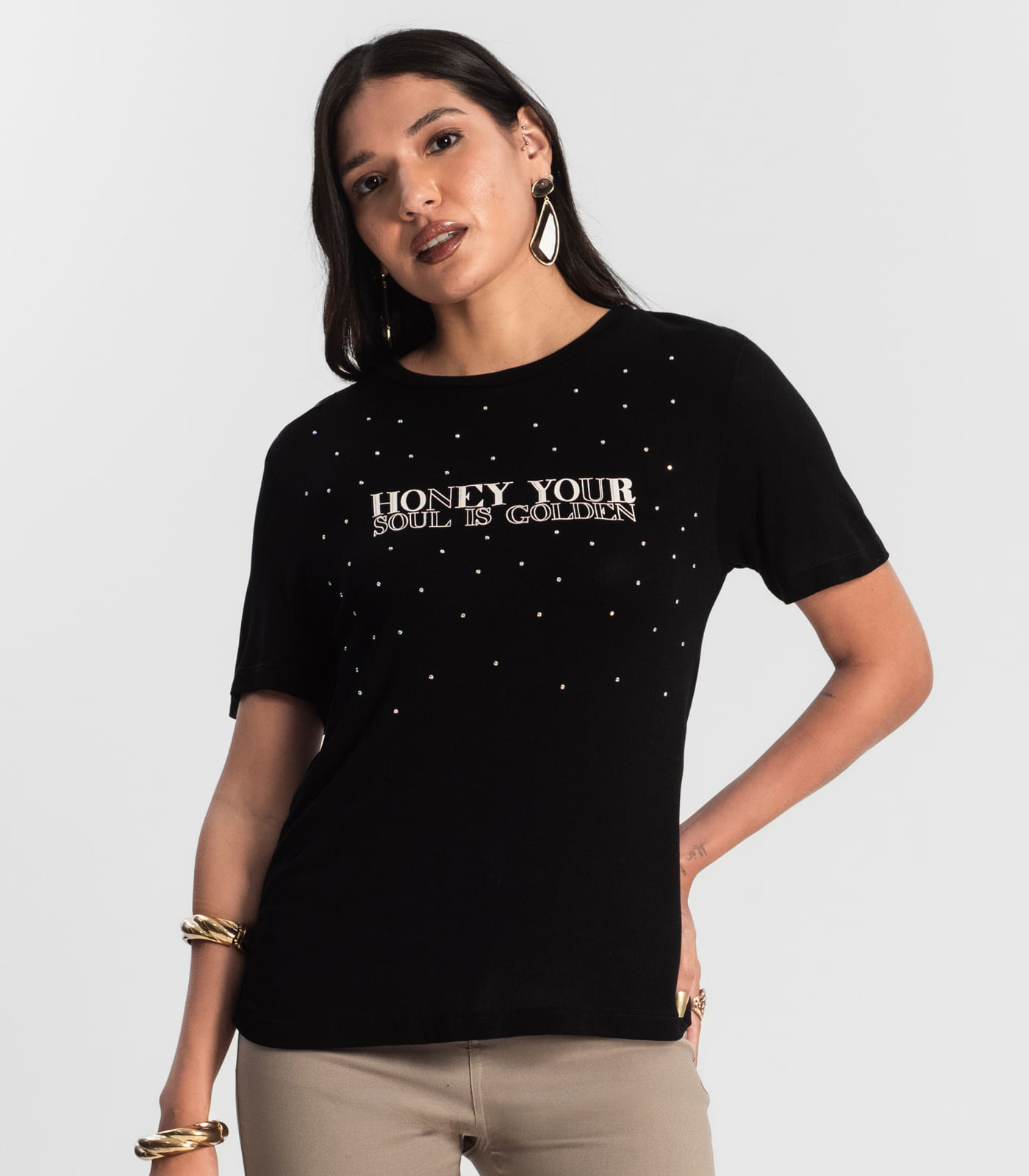 Blusa Visco Tricot Feminina Rovitex Preto - Imagem 2