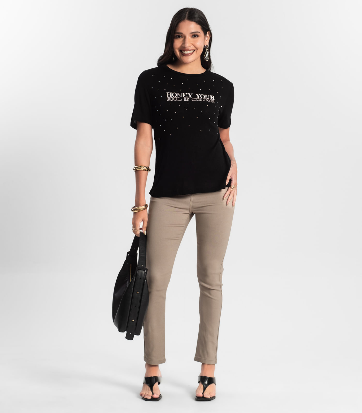 Blusa Visco Tricot Feminina Rovitex Preto - Imagem 4