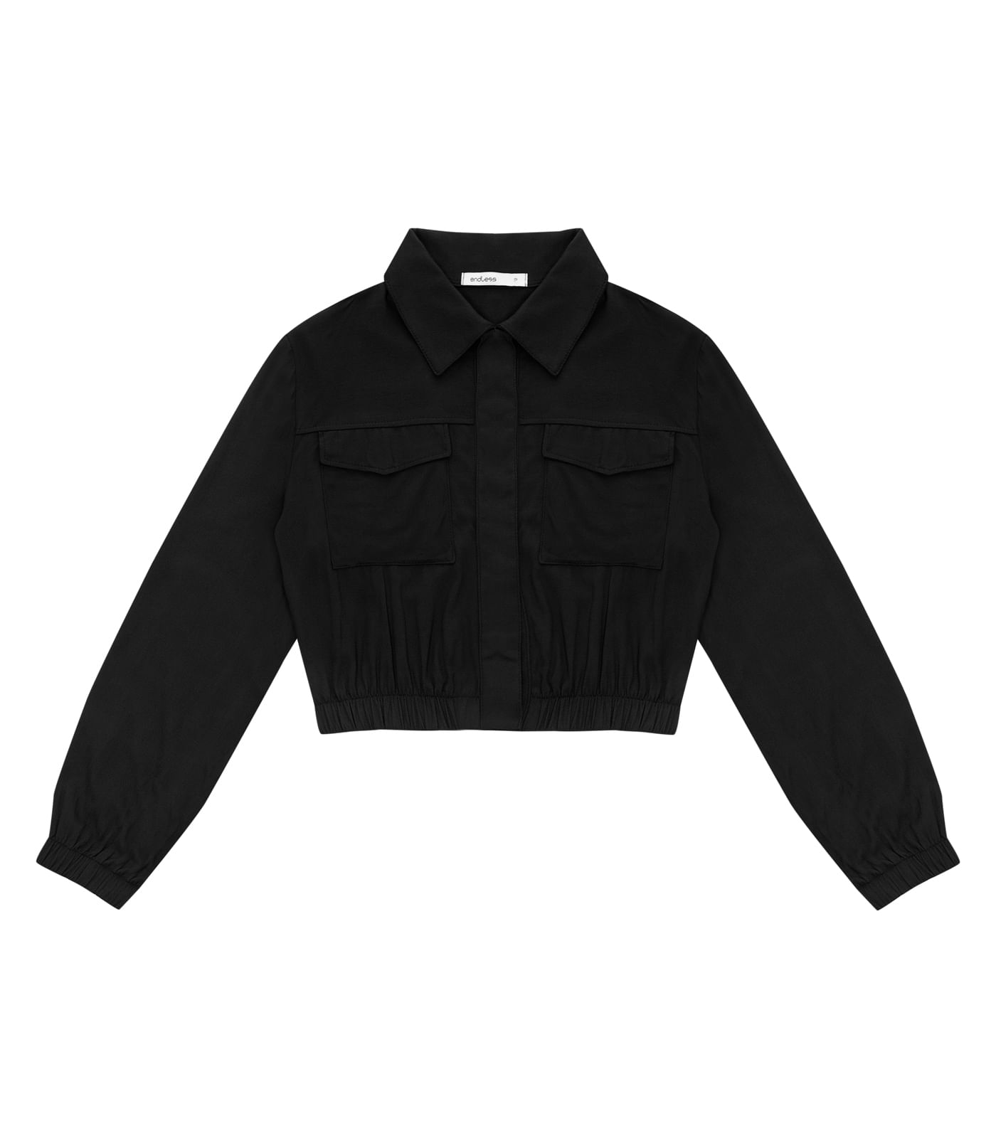 Jaqueta Feminino em Viscose Dobby Endless Preto