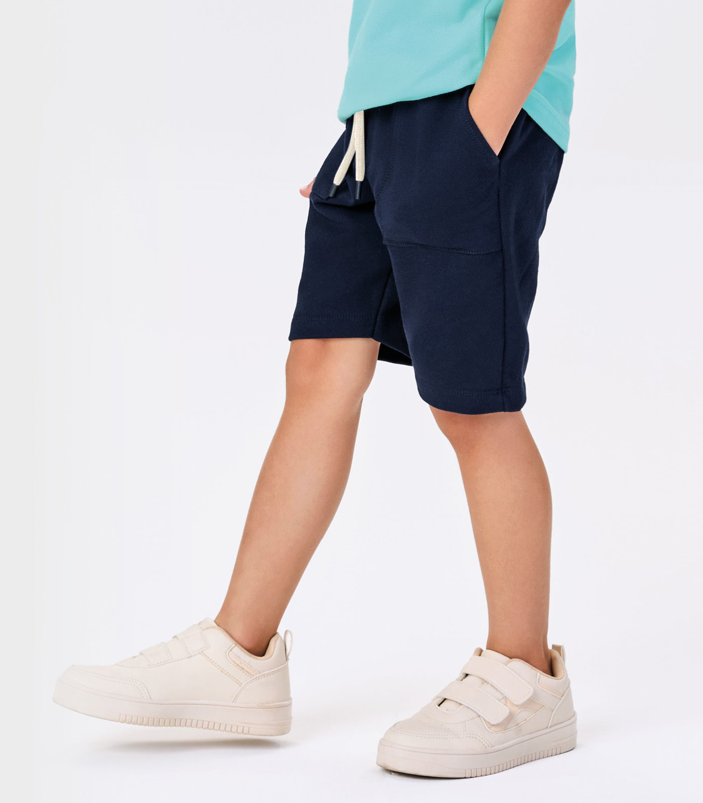 Conjunto Infantil Polo Com Bermuda Trick Nick Azul - Imagem 3