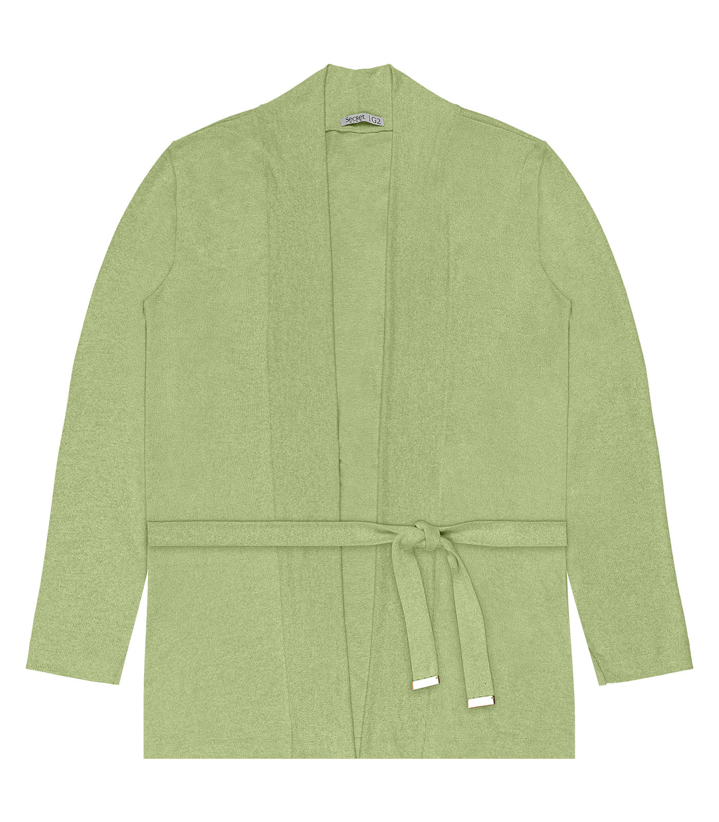 Cardigan Feminino Plus Size Em Tricot Secret Glam Verde