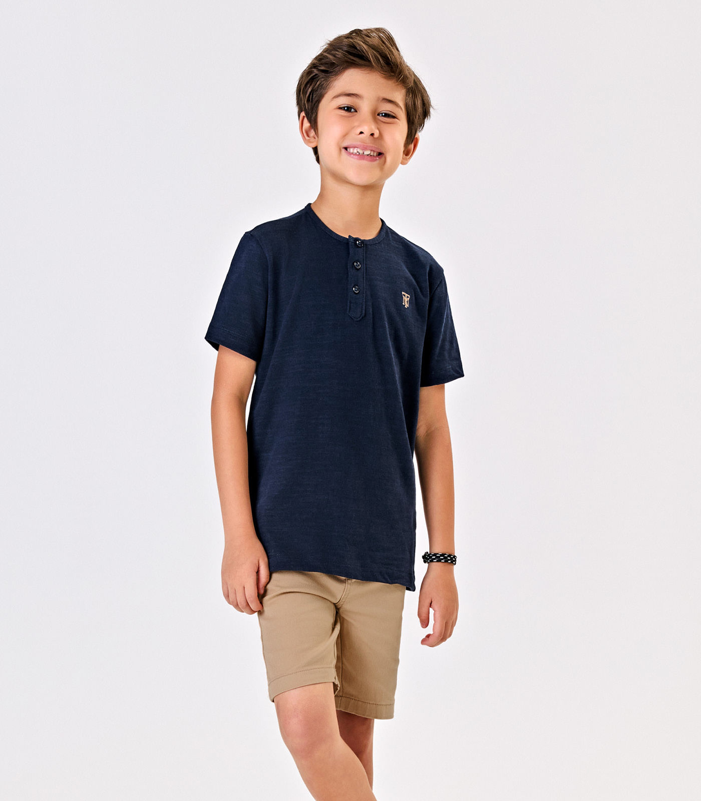 Conjunto Infantil Camiseta Com Bermuda Trick Nick Azul