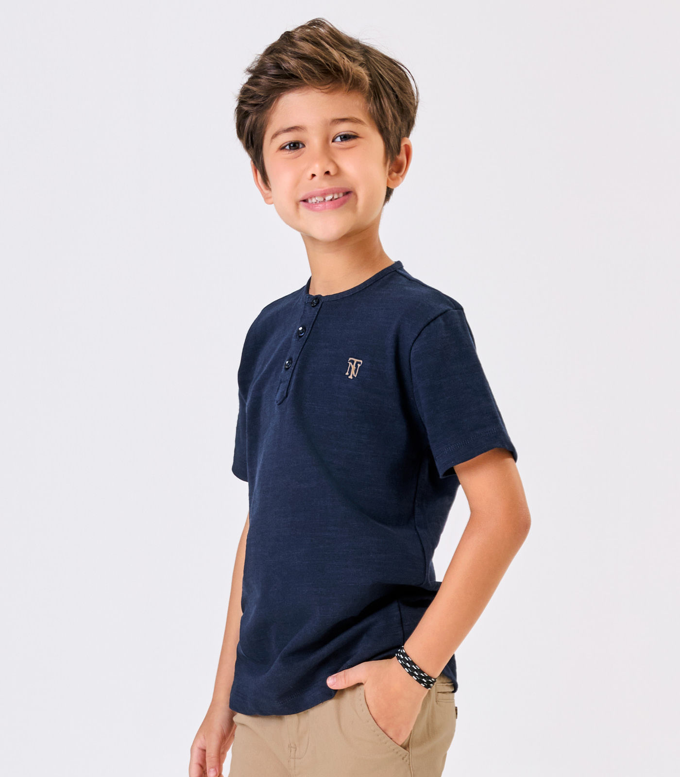 Conjunto Infantil Camiseta Com Bermuda Trick Nick Azul - Imagem 2