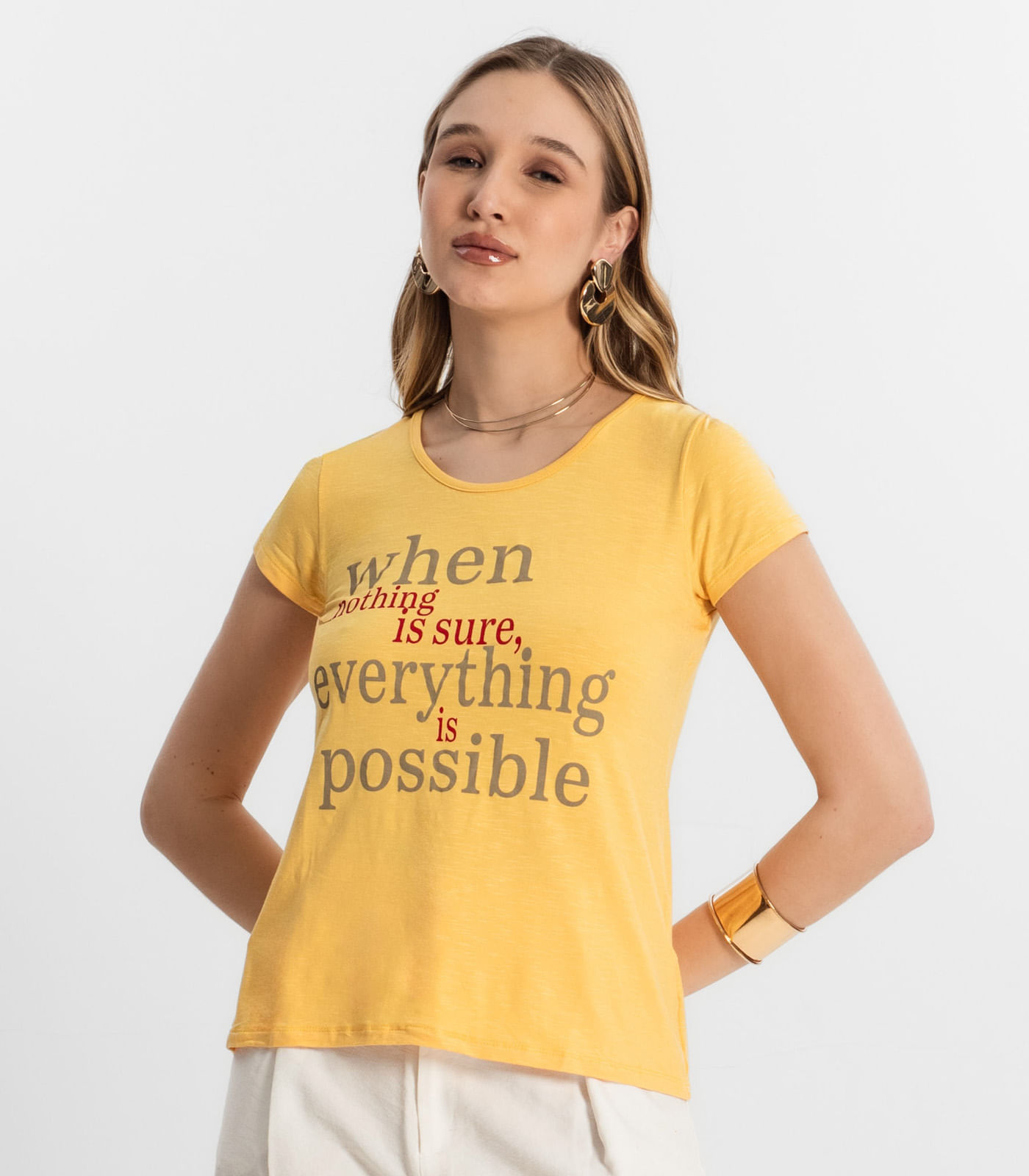 Blusa Feminina Possible Select Amarelo - Imagem 2