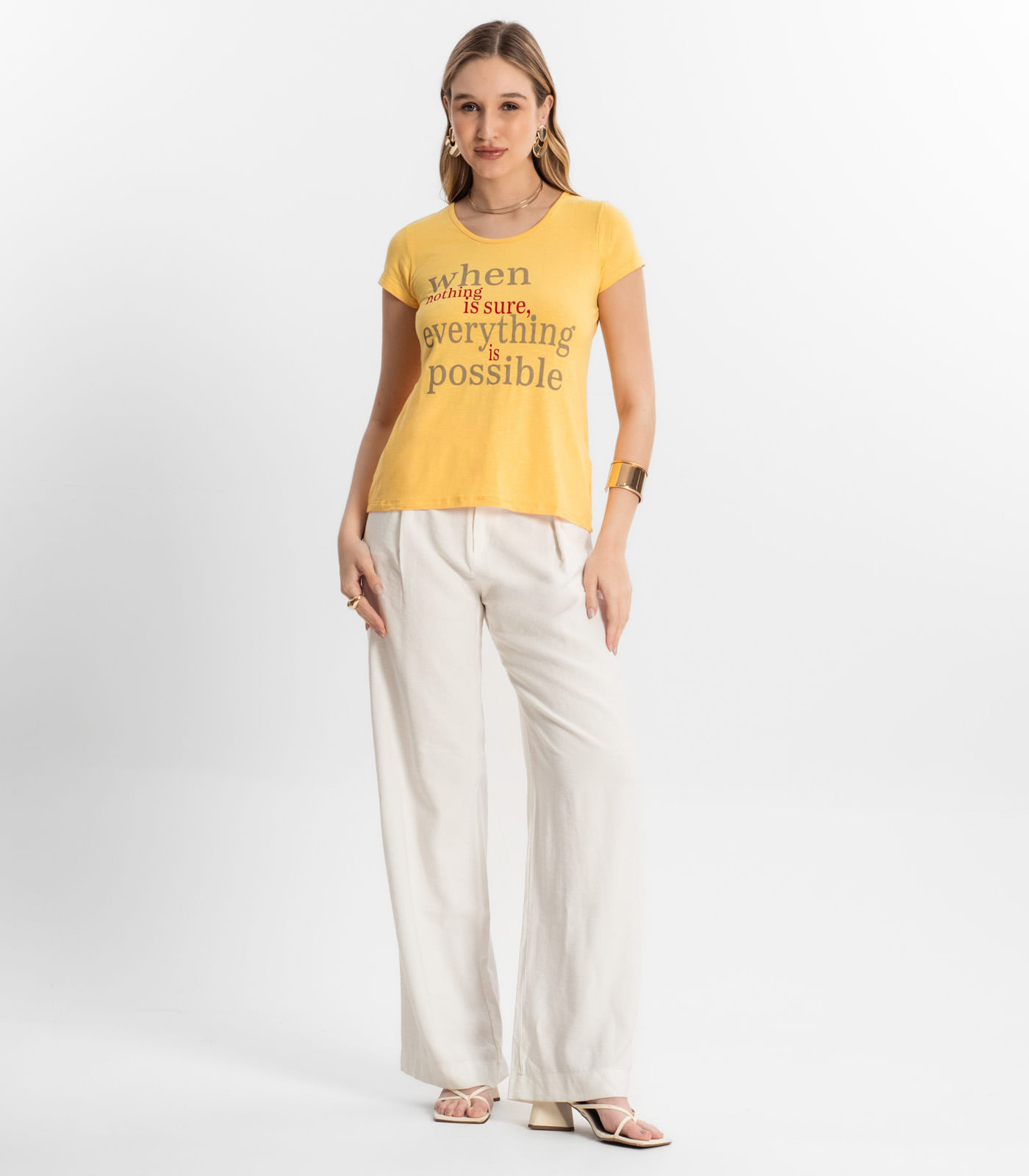 Blusa Feminina Possible Select Amarelo - Imagem 4