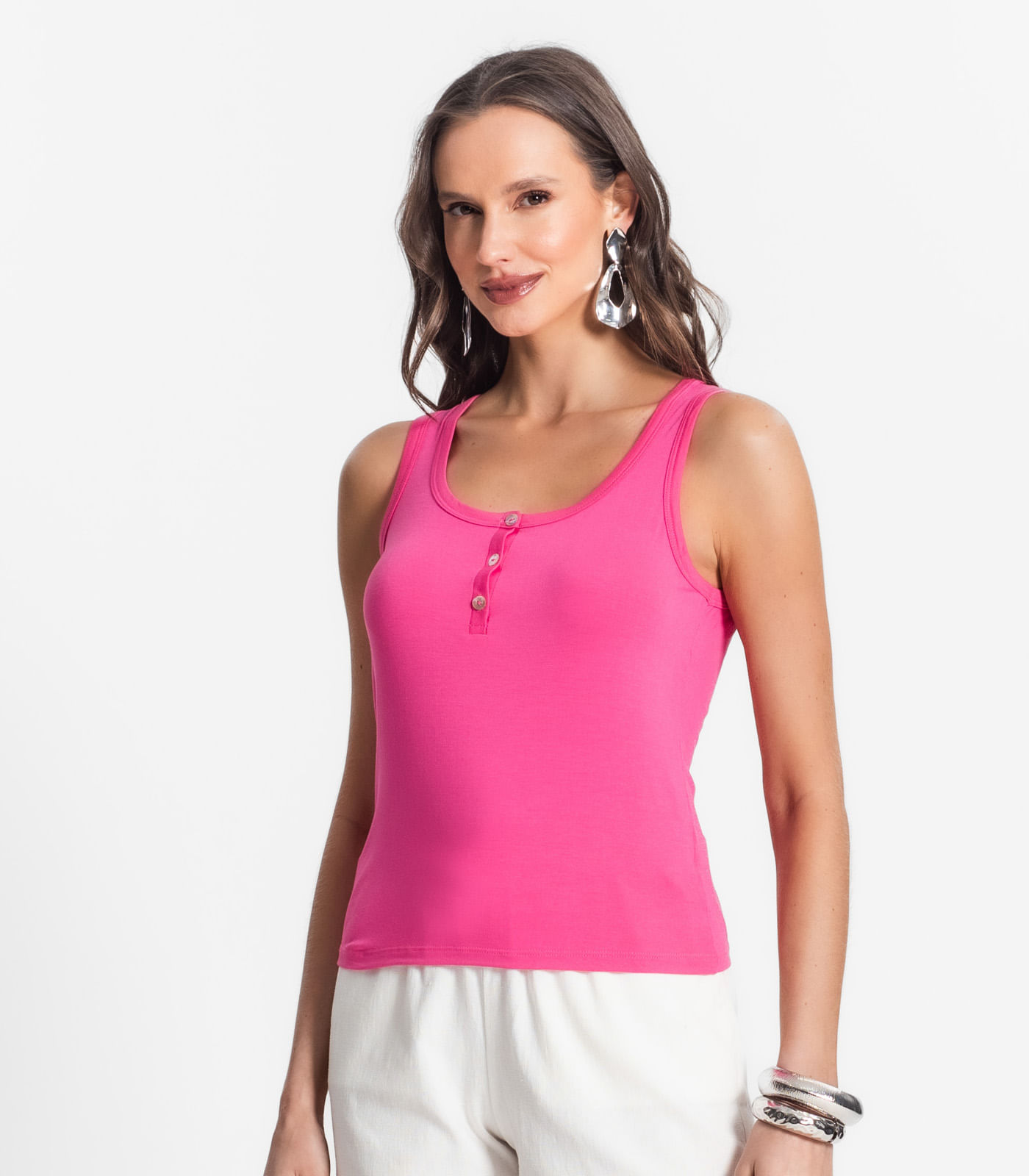 Regata De Viscotorcion Feminina Endless Rosa - Imagem 2