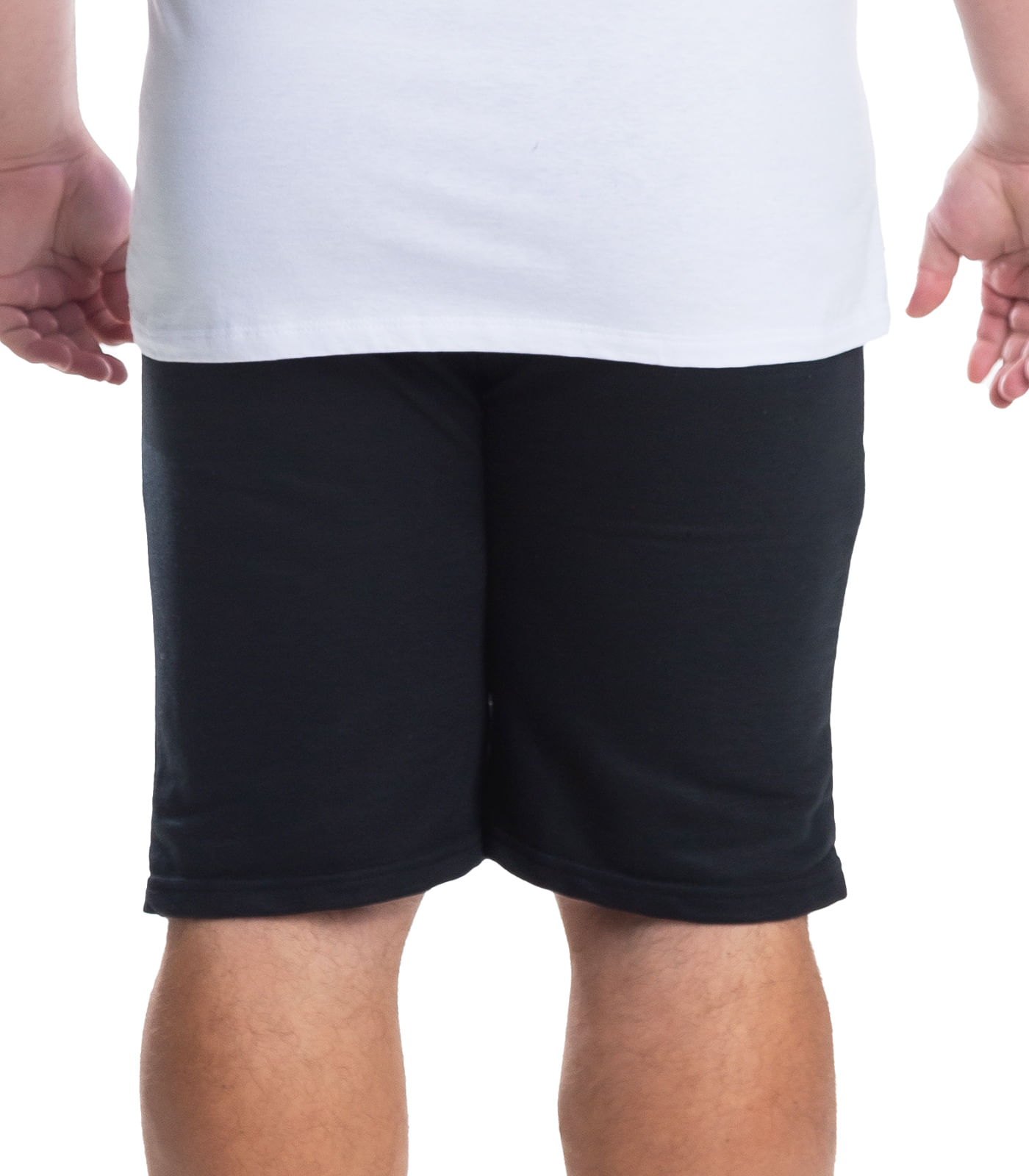 Bermuda Masculina Moletom Plus Size Select Preto - Imagem 2