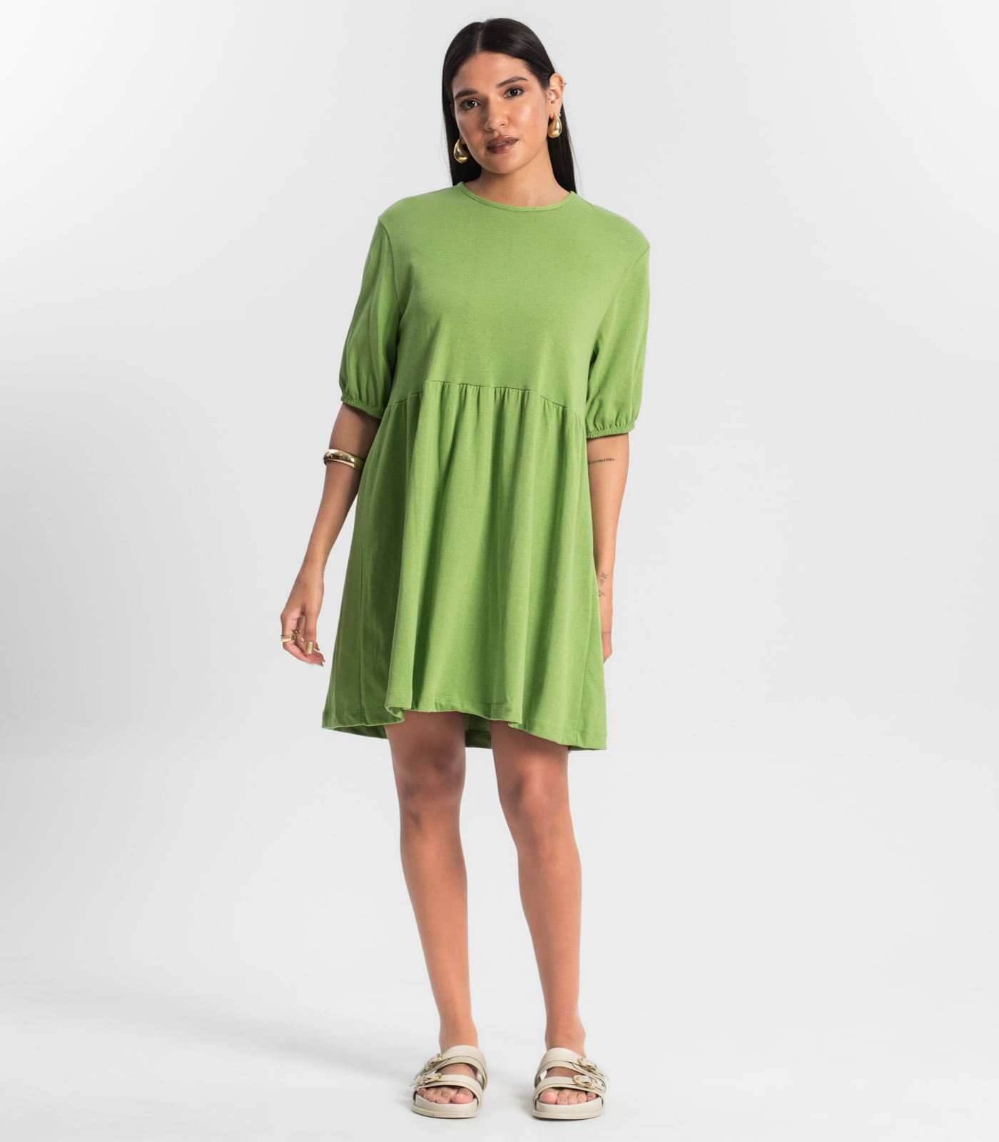 Vestido Feminino Curto Rovitex Verde - Imagem 4
