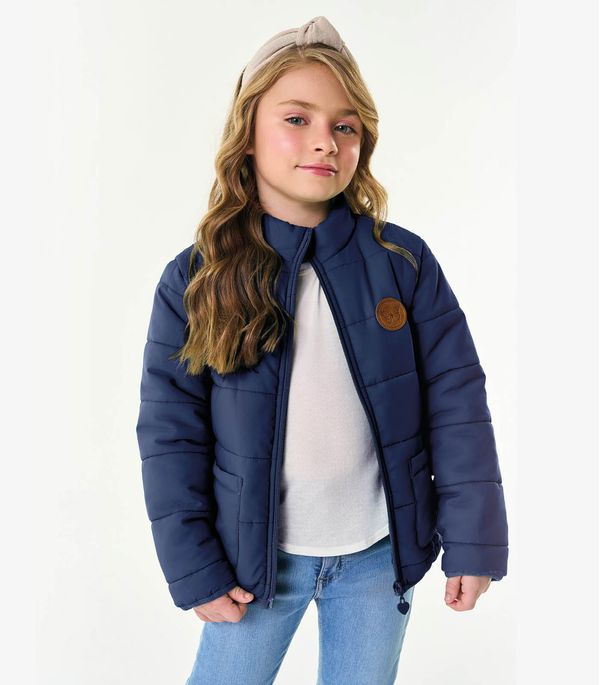 Jaqueta Puffer Infantil Feminina Trick Nick Azul 2