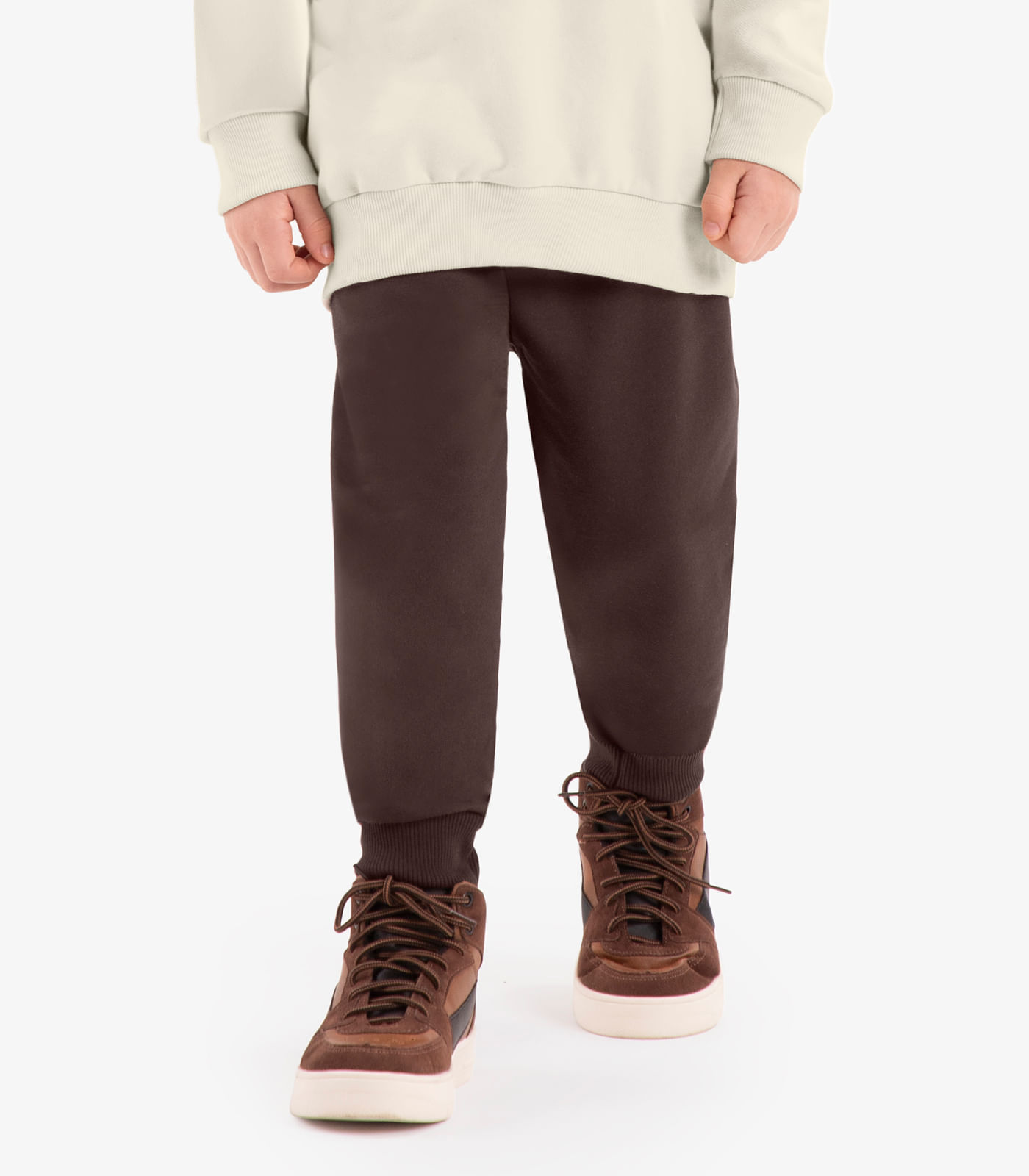 Conjunto Blusão Com Capuz E Calça Rovi Kids Bege - Imagem 3