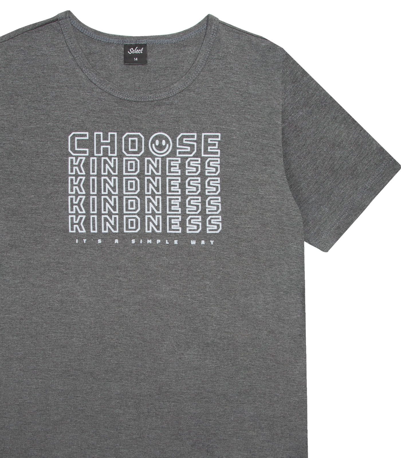 Blusa Juvenil Feminina Kindness Select Cinza - Imagem 3