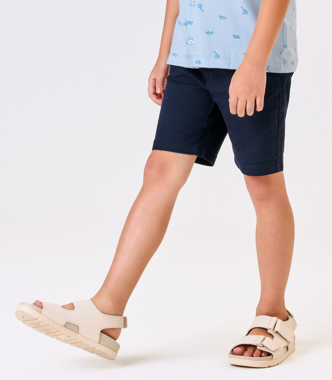 Conjunto Menino Camisa Com Bermuda Trick Nick Azul - Imagem 2