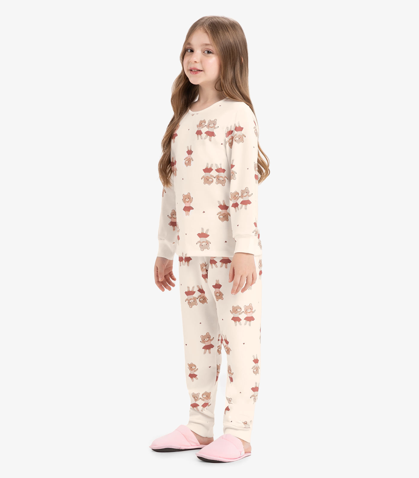 Pijama moletinho Rovi Kids Bege