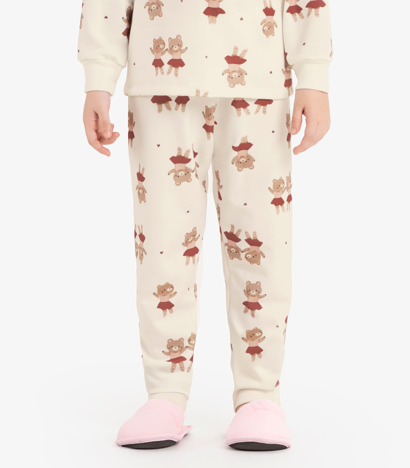 Pijama moletinho Rovi Kids Bege - Imagem 3