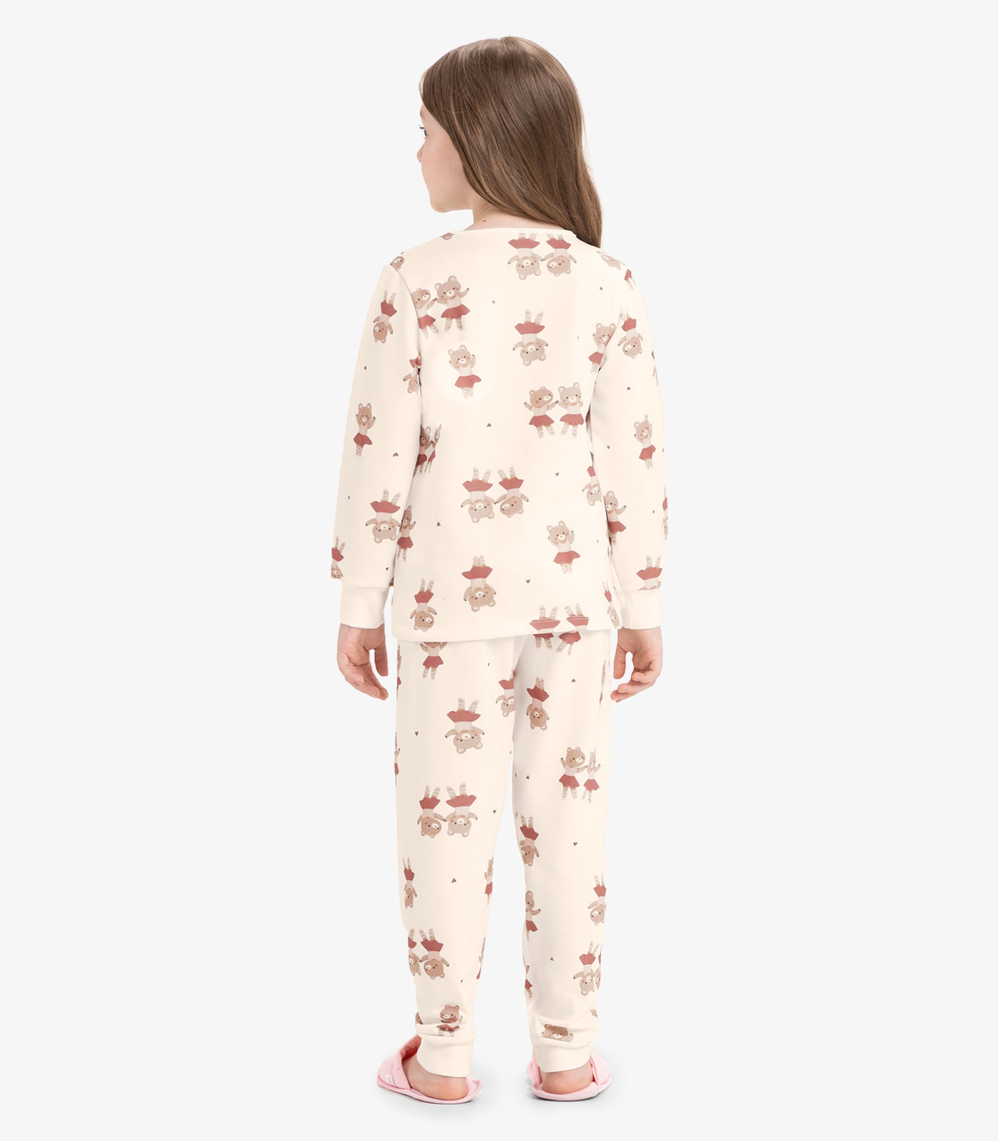 Pijama moletinho Rovi Kids Bege - Imagem 4