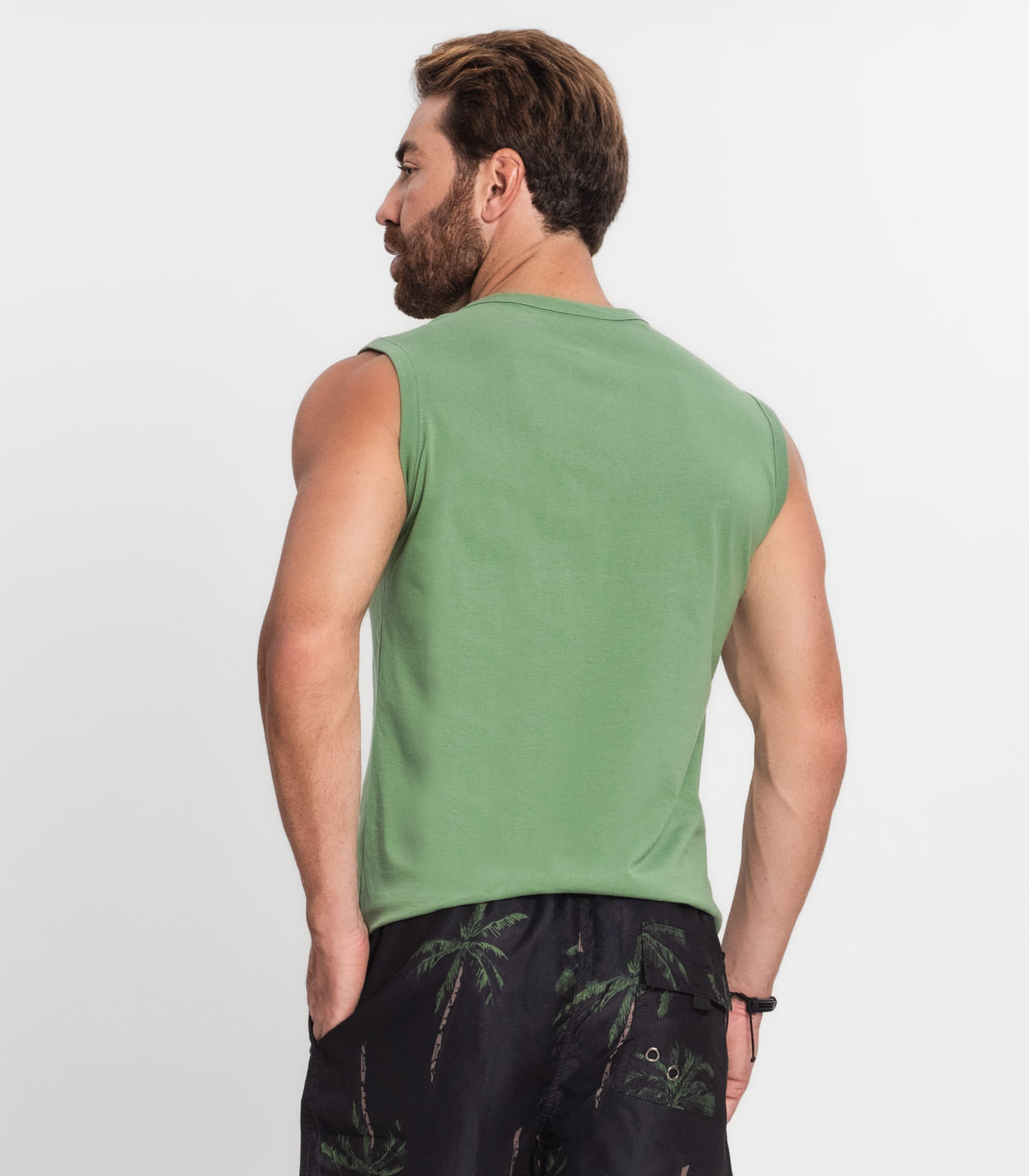 Regata Masculina Básica Rovitex Verde - Imagem 3