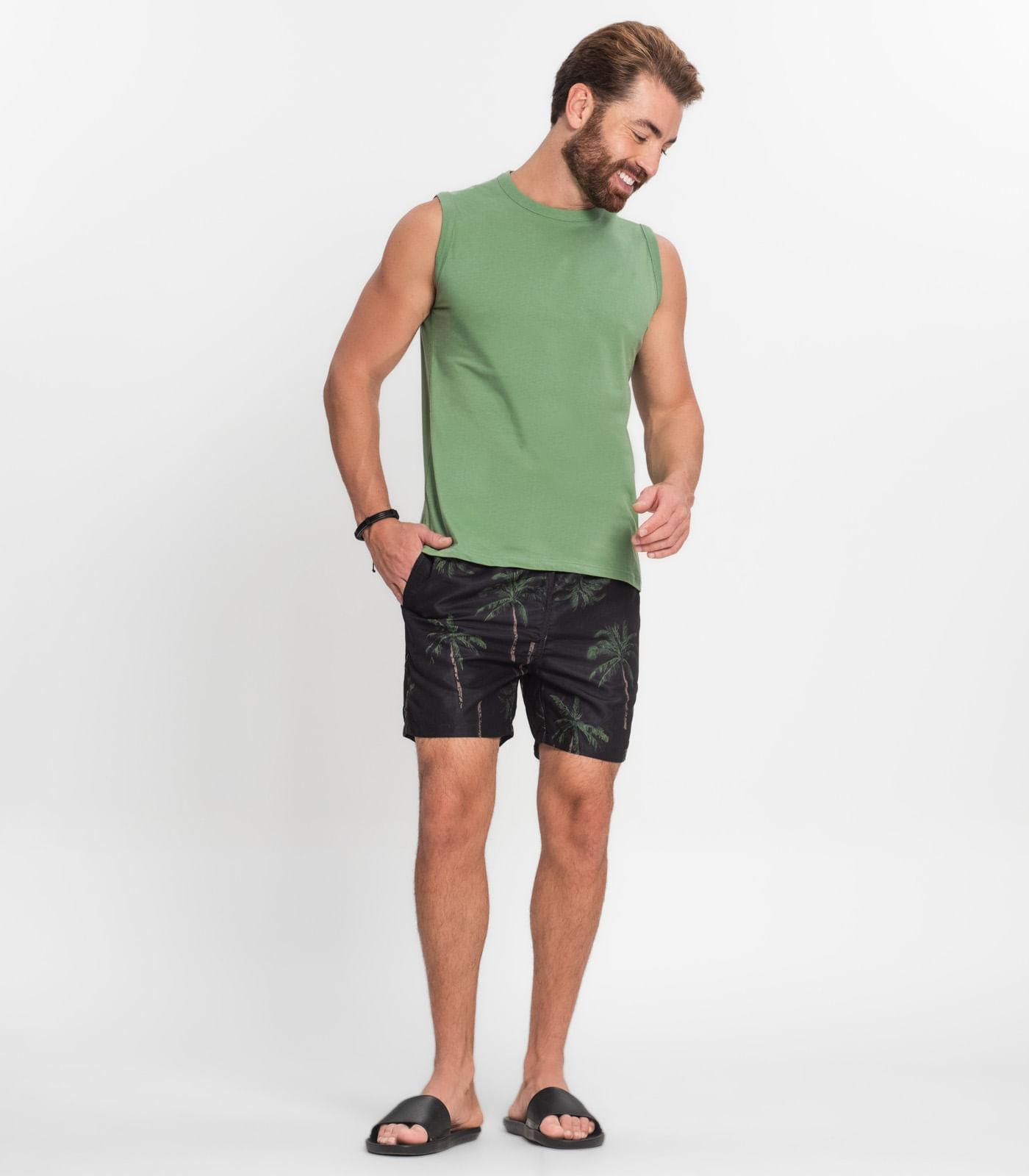 Regata Masculina Básica Rovitex Verde - Imagem 4