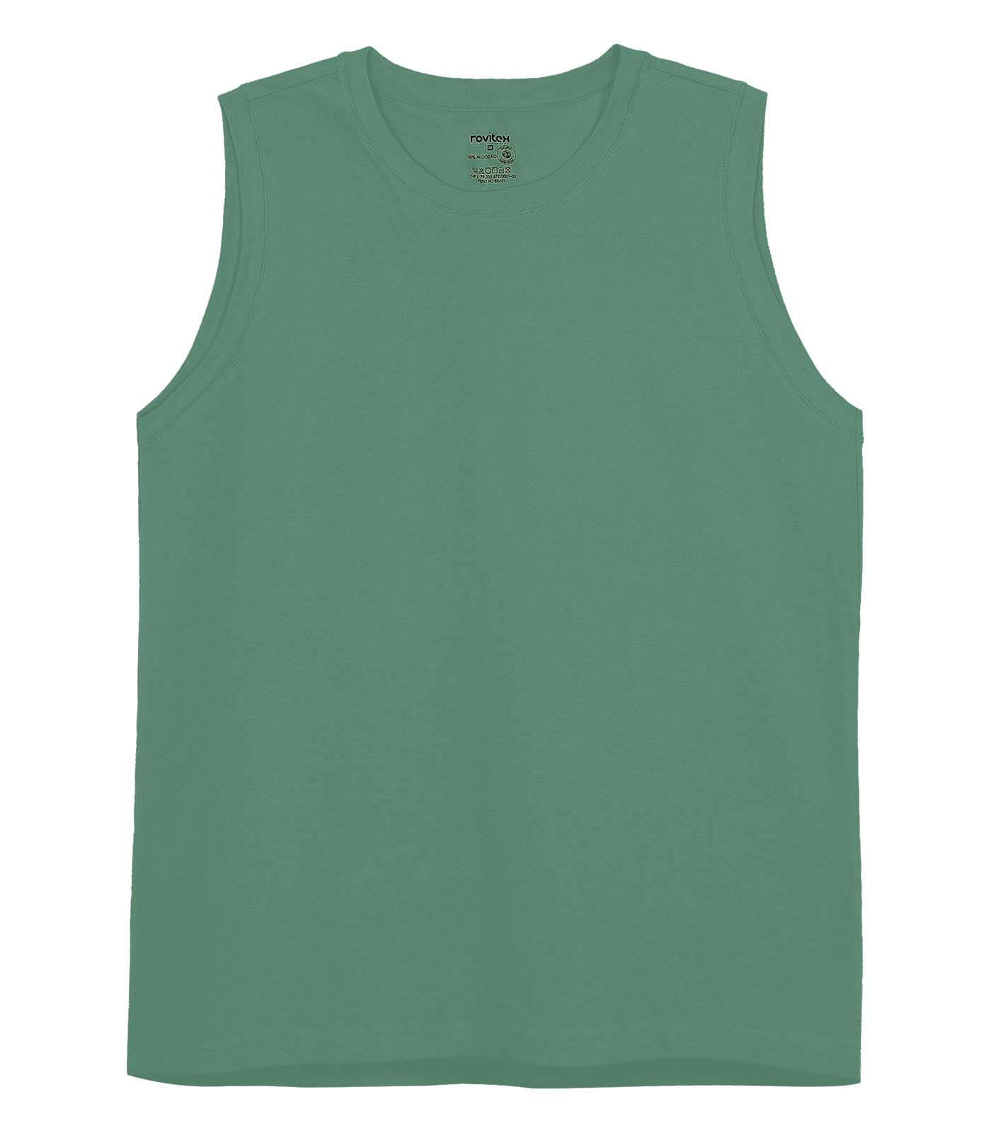 Regata Masculina Básica Rovitex Verde - Imagem 6