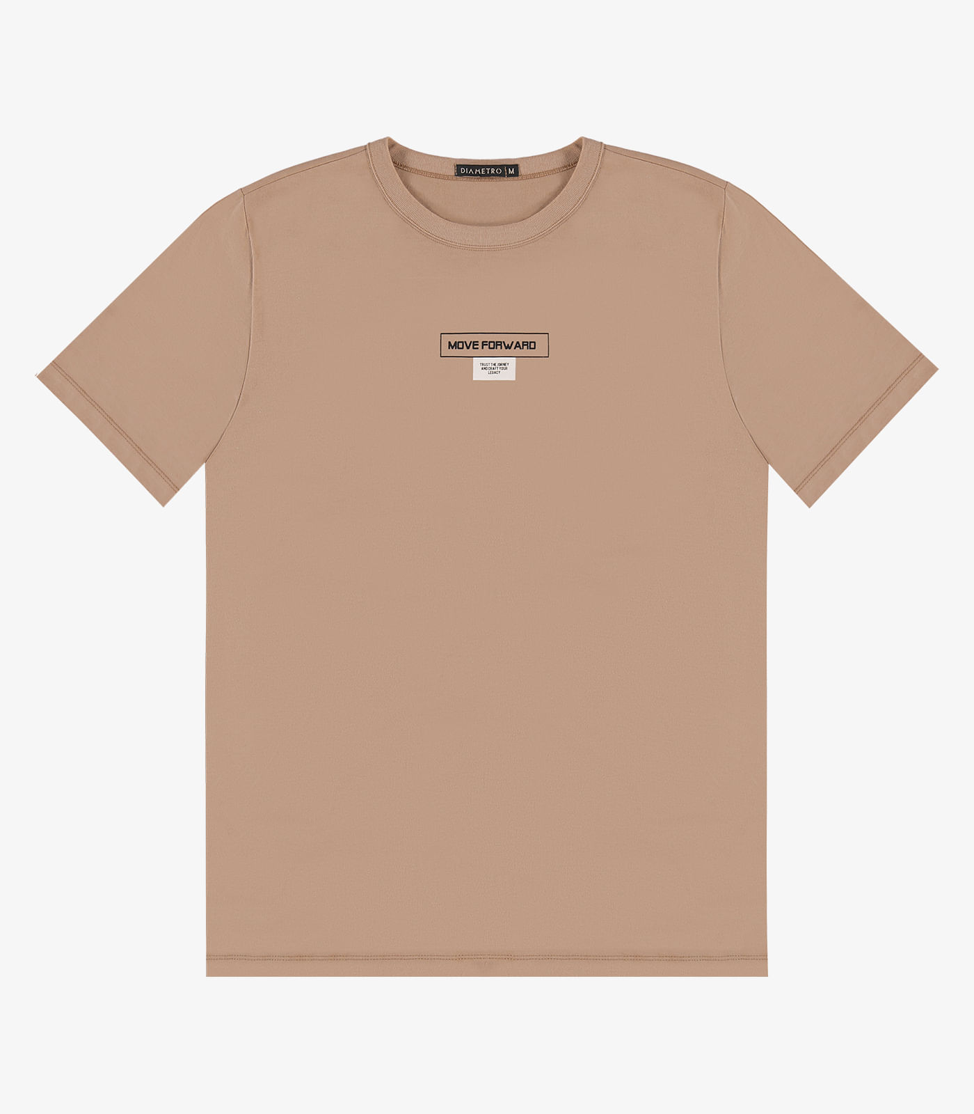 Camiseta Masculina em Meia Malha Diametro Marrom - Imagem 2