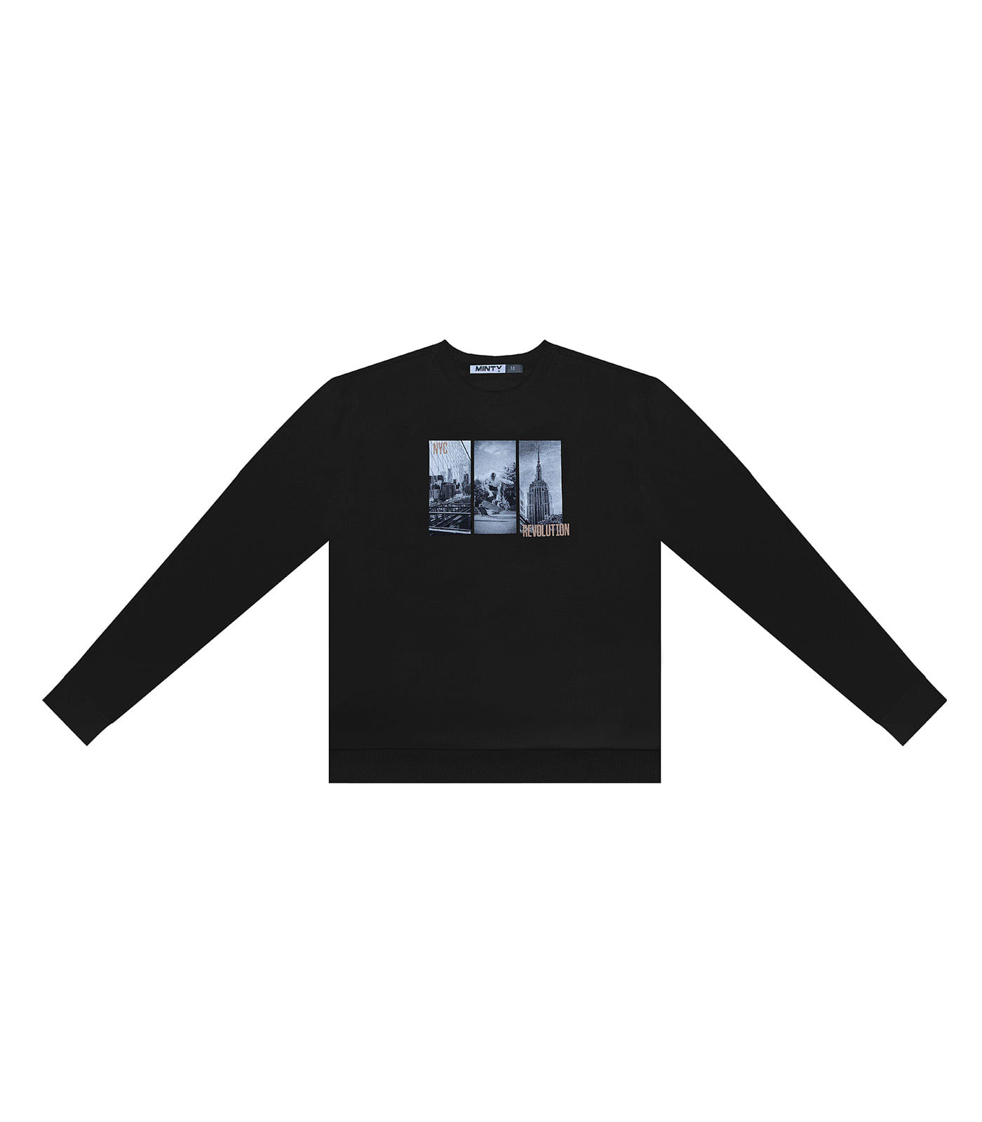 Blusão Juvenil Menino Em Moletom Minty Preto - Imagem 5