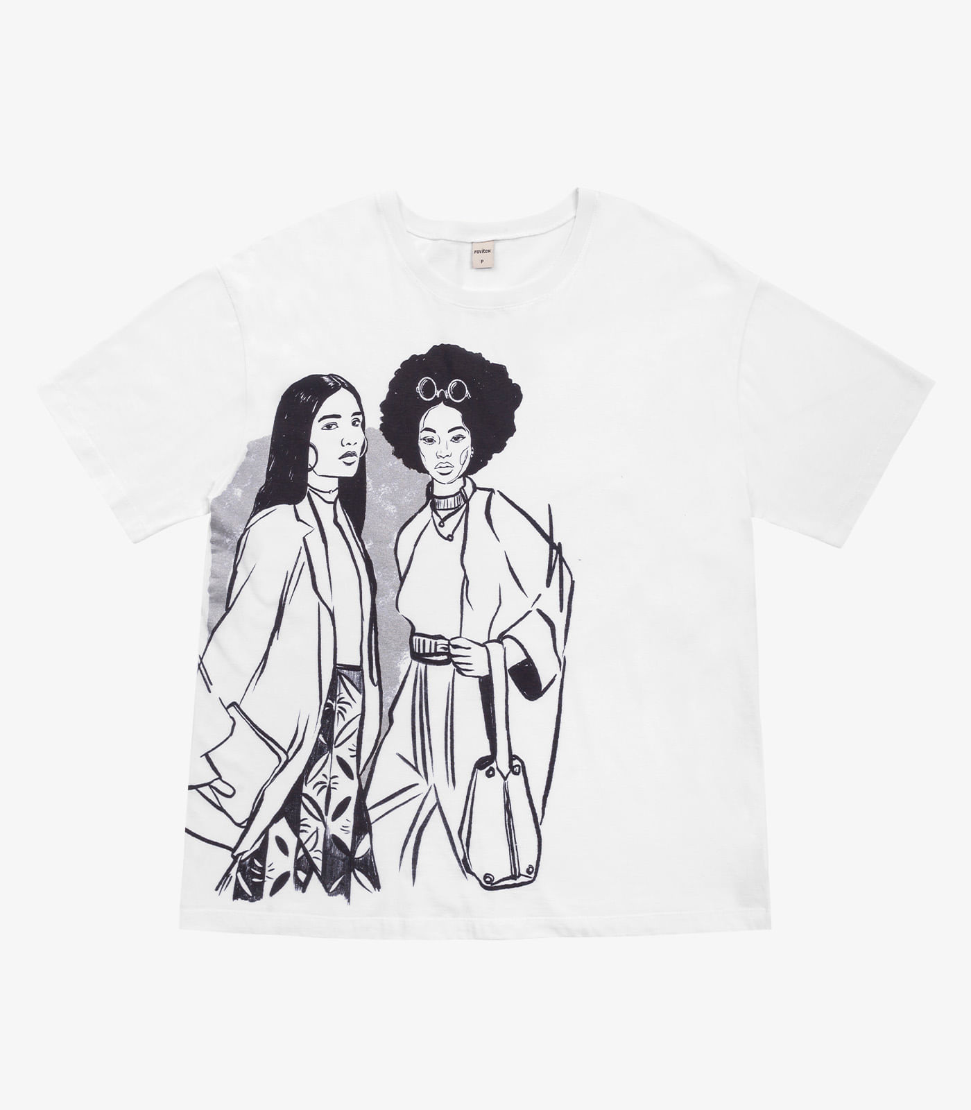 Blusa T- Shirt Feminina Rovitex Branco - Imagem 2