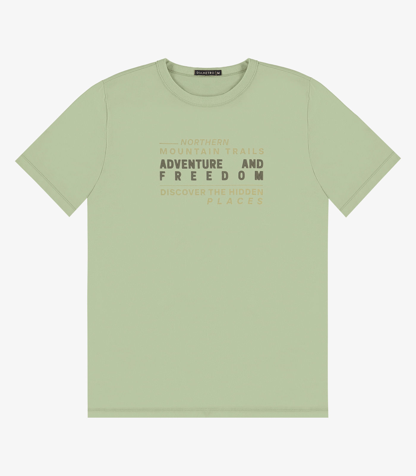 Camiseta Masculina em Meia Malha Diametro Verde - Imagem 2