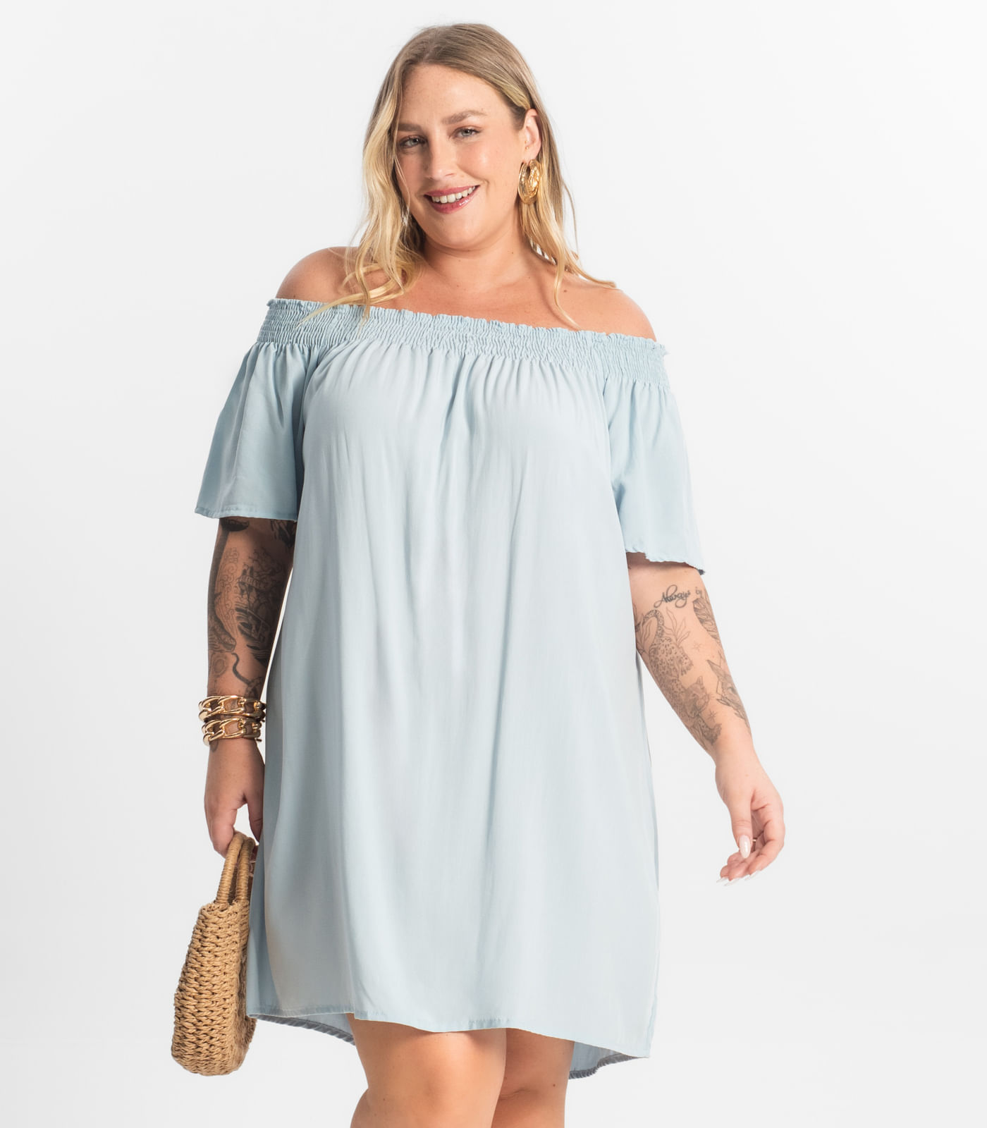 Vestido Curto Secret Glam Azul - Imagem 2