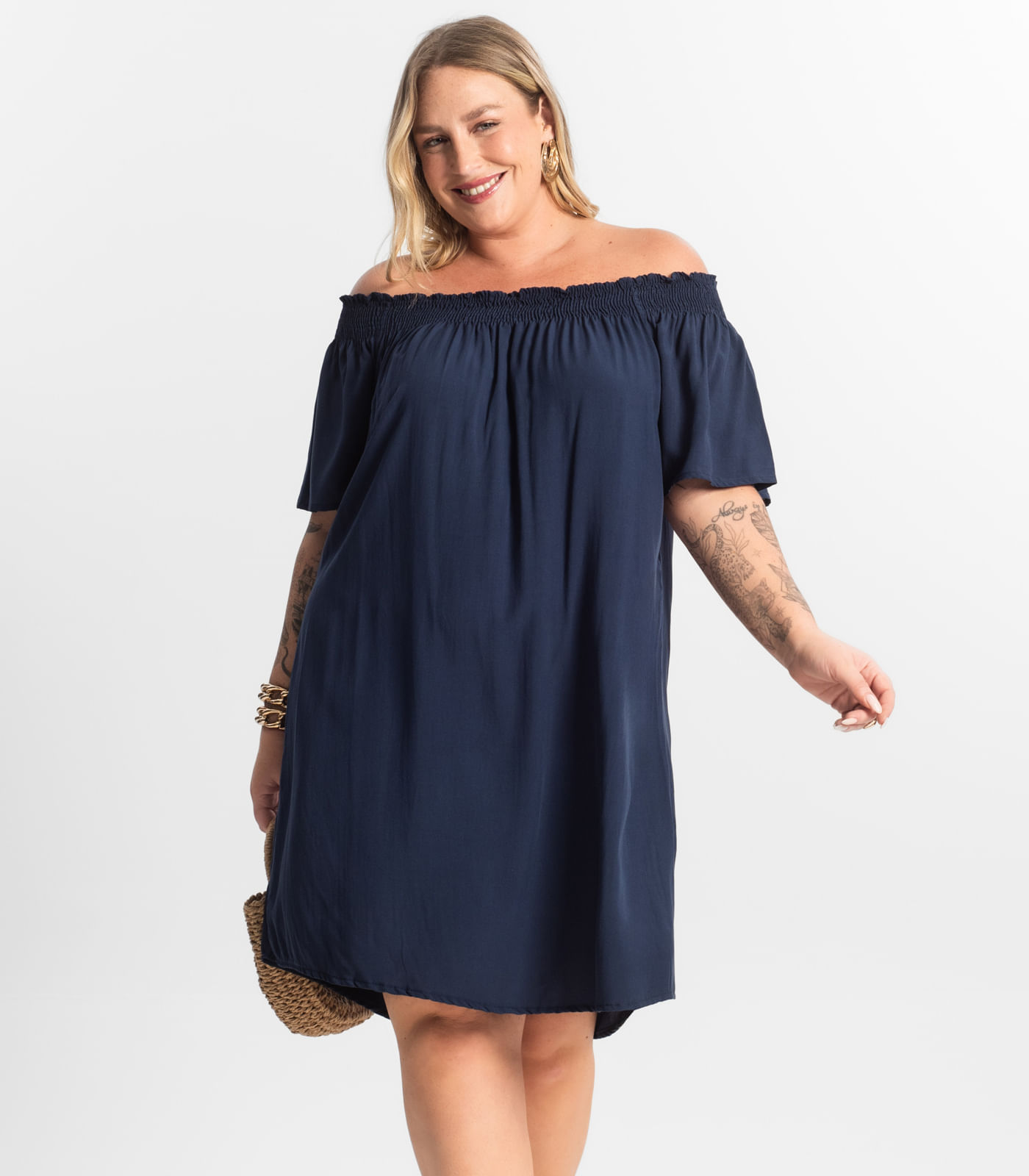 Vestido Curto Secret Glam Azul