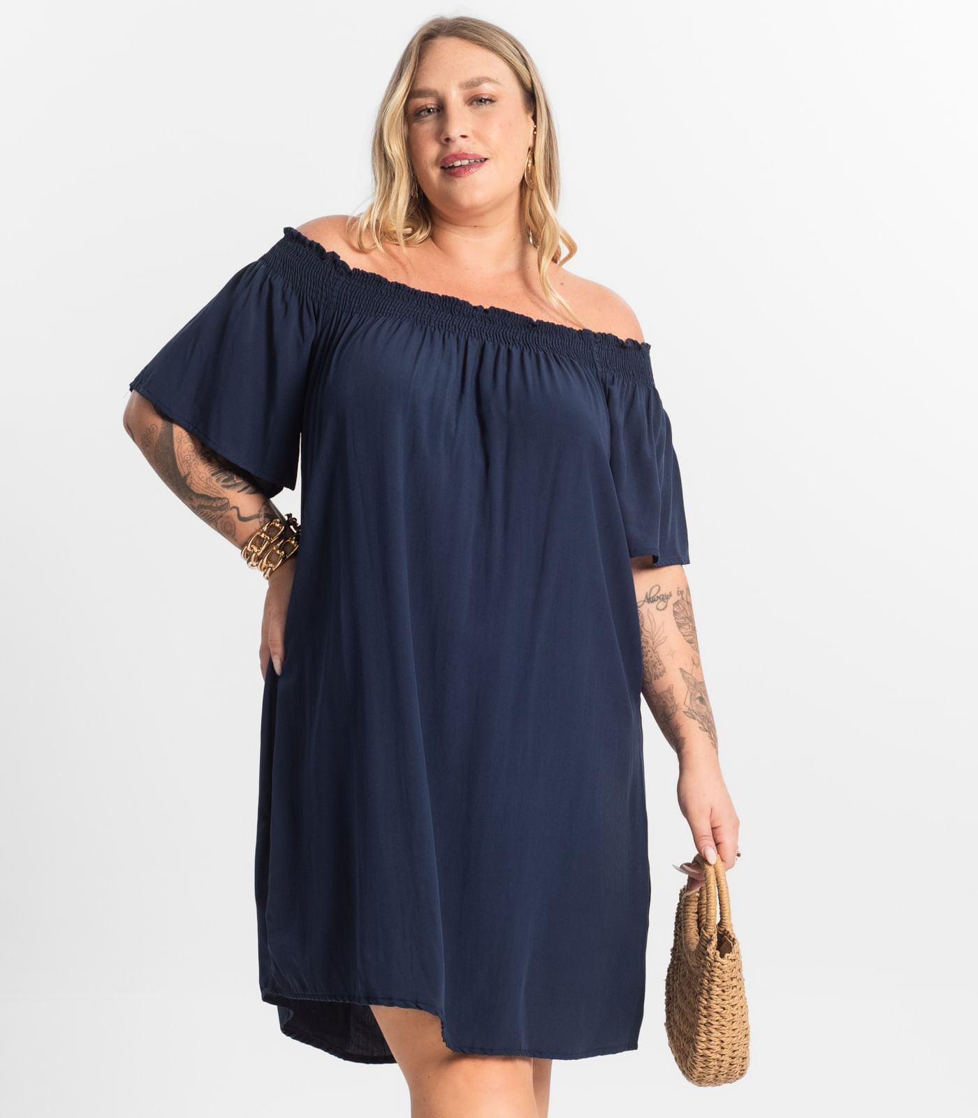 Vestido Curto Secret Glam Azul - Imagem 2