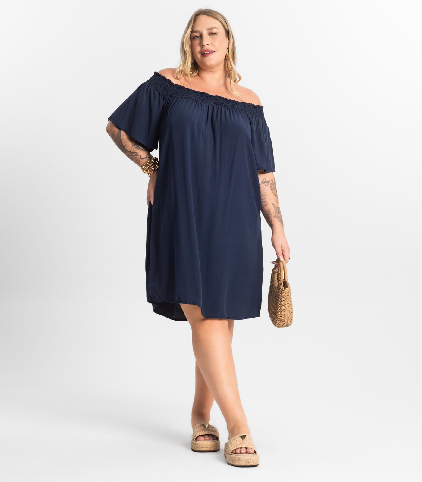 Vestido Curto Secret Glam Azul - Imagem 4