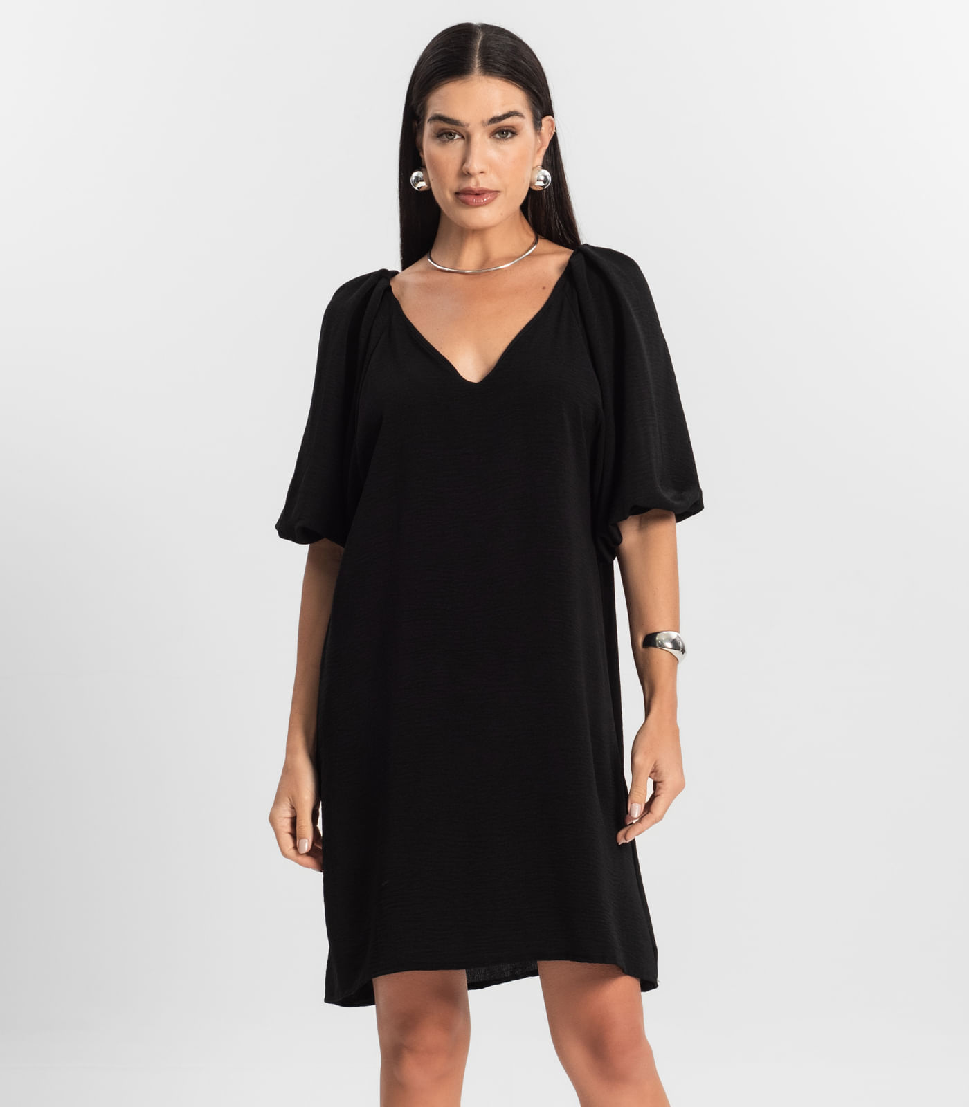 Vestido Feminino Liso Rovitex Preto