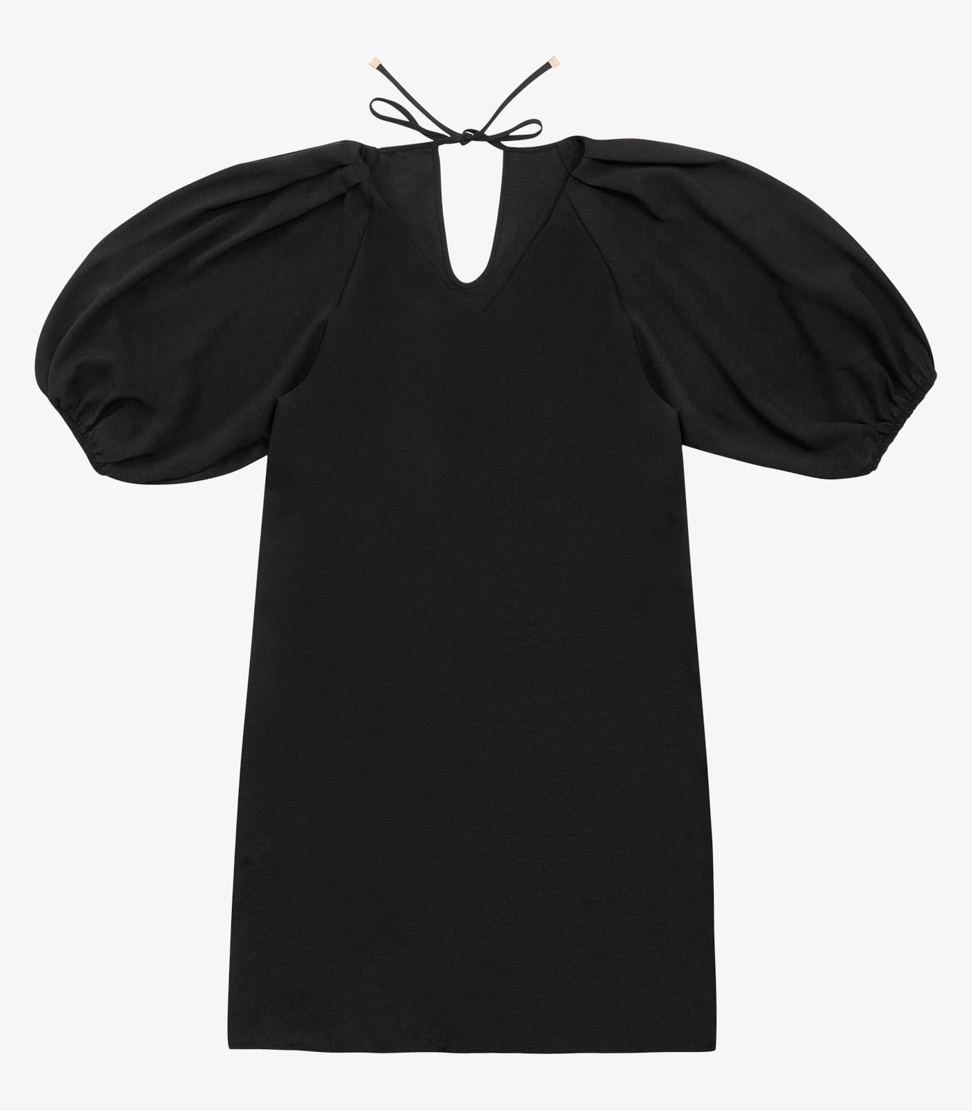 Vestido Feminino Liso Rovitex Preto - Imagem 5