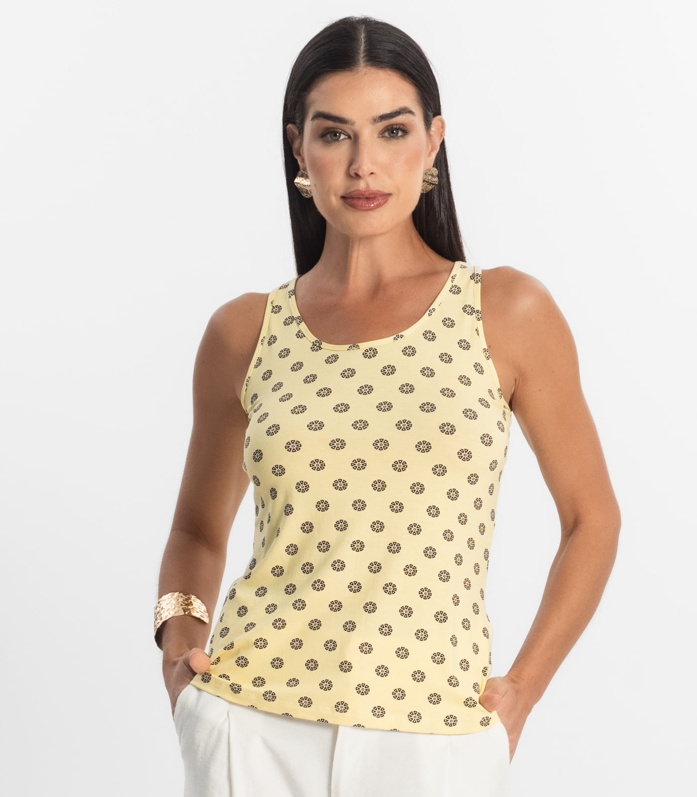 Regata Feminina Rovitex Amarelo - Imagem 2