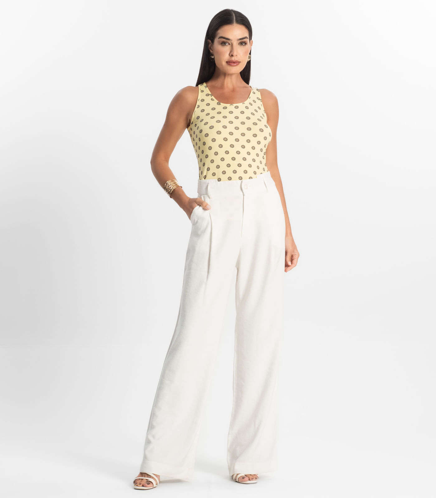 Regata Feminina Rovitex Amarelo - Imagem 4