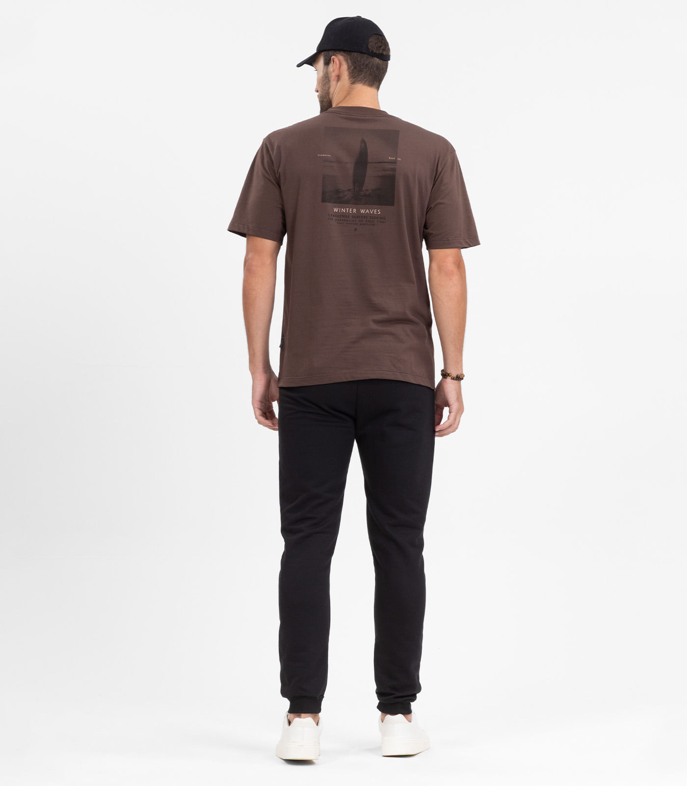 Calça Masculina Em Moletinho Diametro Preto - Imagem 4