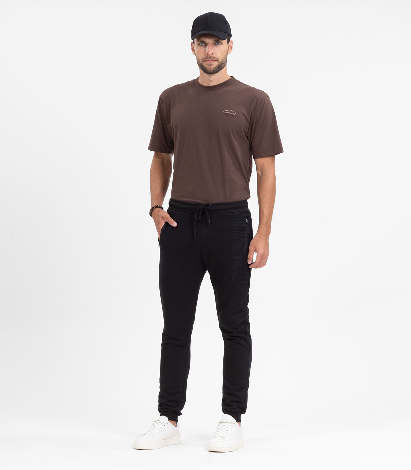 Calça Masculina Em Moletinho Diametro Preto - Imagem 5