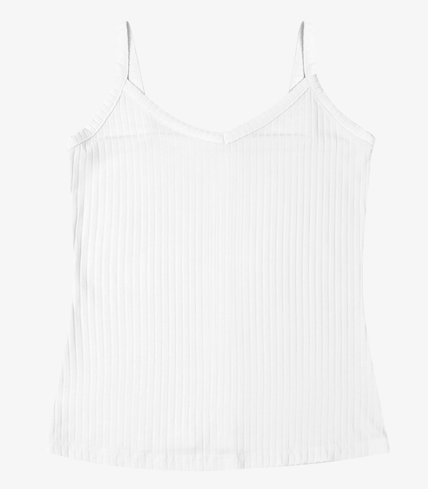 Blusa Básica de Alça Feminina Rovitex Branco - Imagem 2