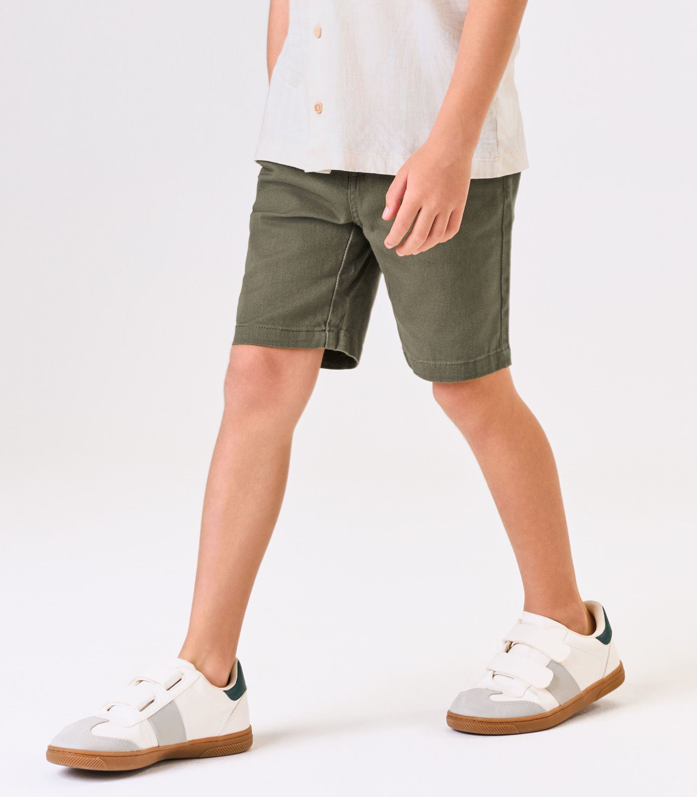 Conjunto Infantil Camisa Com Bermuda Trick Nick Bege - Imagem 3